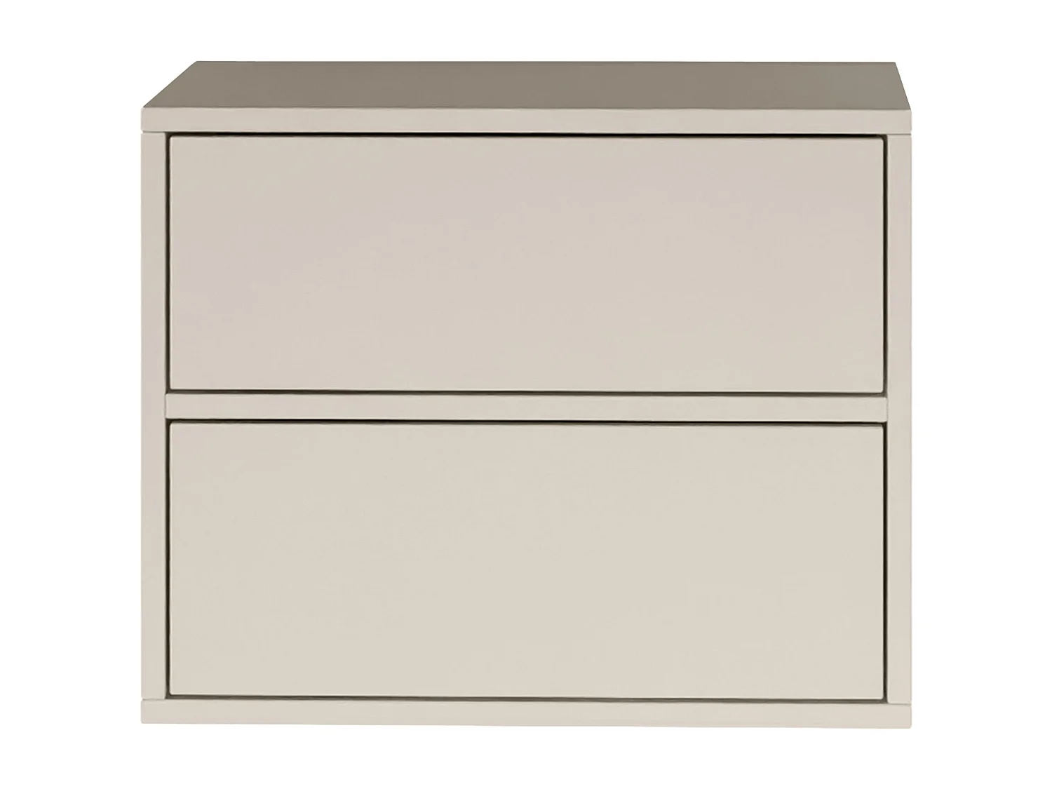 Table de chevet suspendue – avec 2 tiroirs – gris cachemire – 50 cm – FRAMME