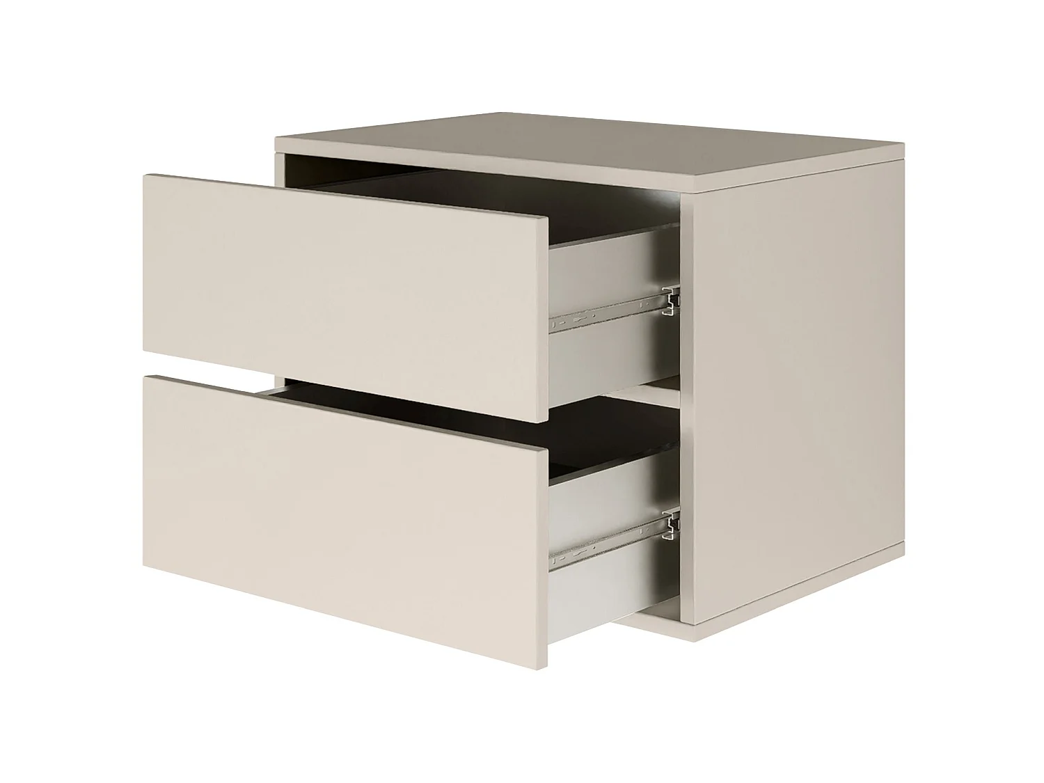 Table de chevet suspendue – avec 2 tiroirs – gris cachemire – 50 cm – FRAMME