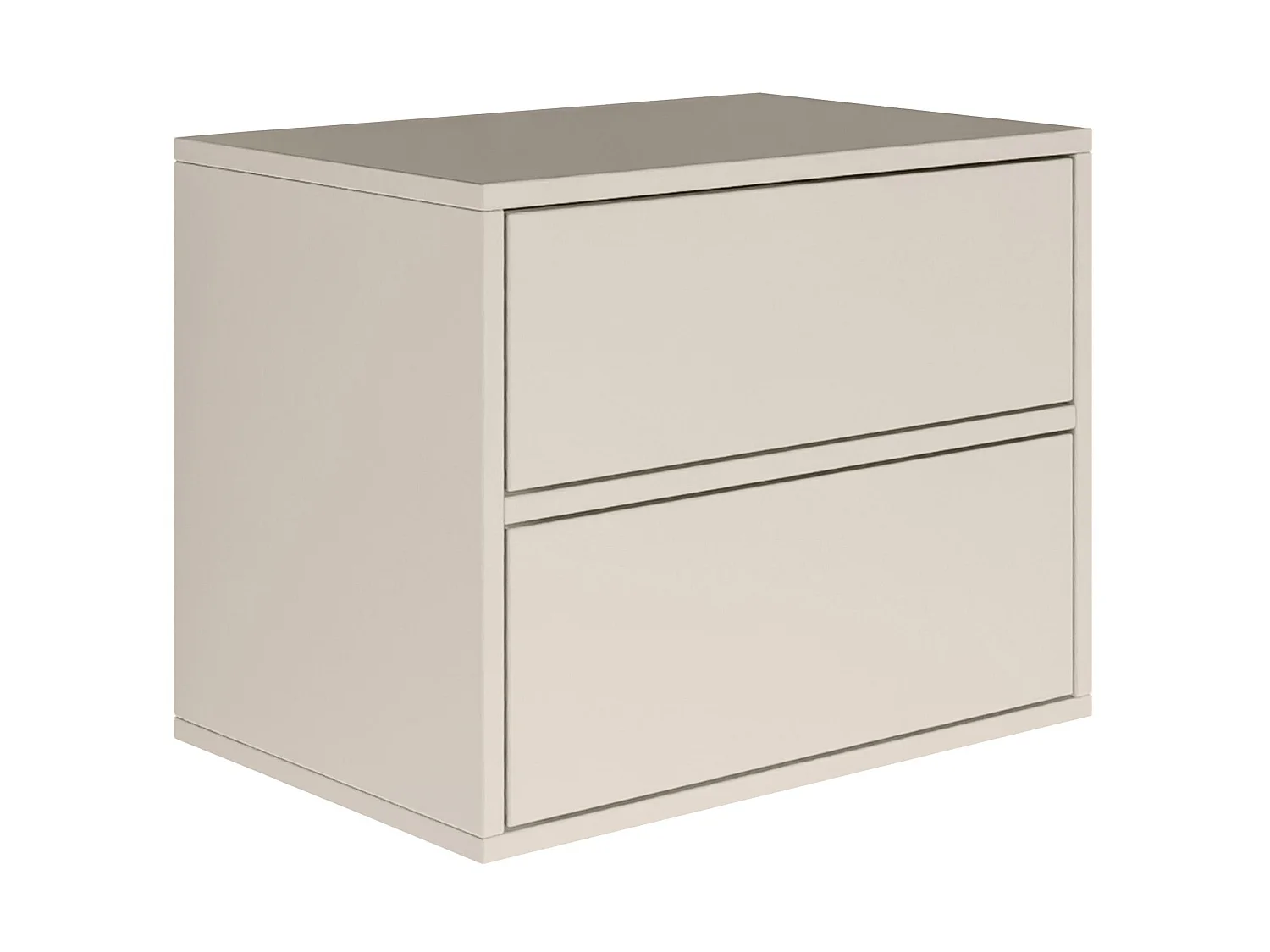 Table de chevet suspendue – avec 2 tiroirs – gris cachemire – 50 cm – FRAMME