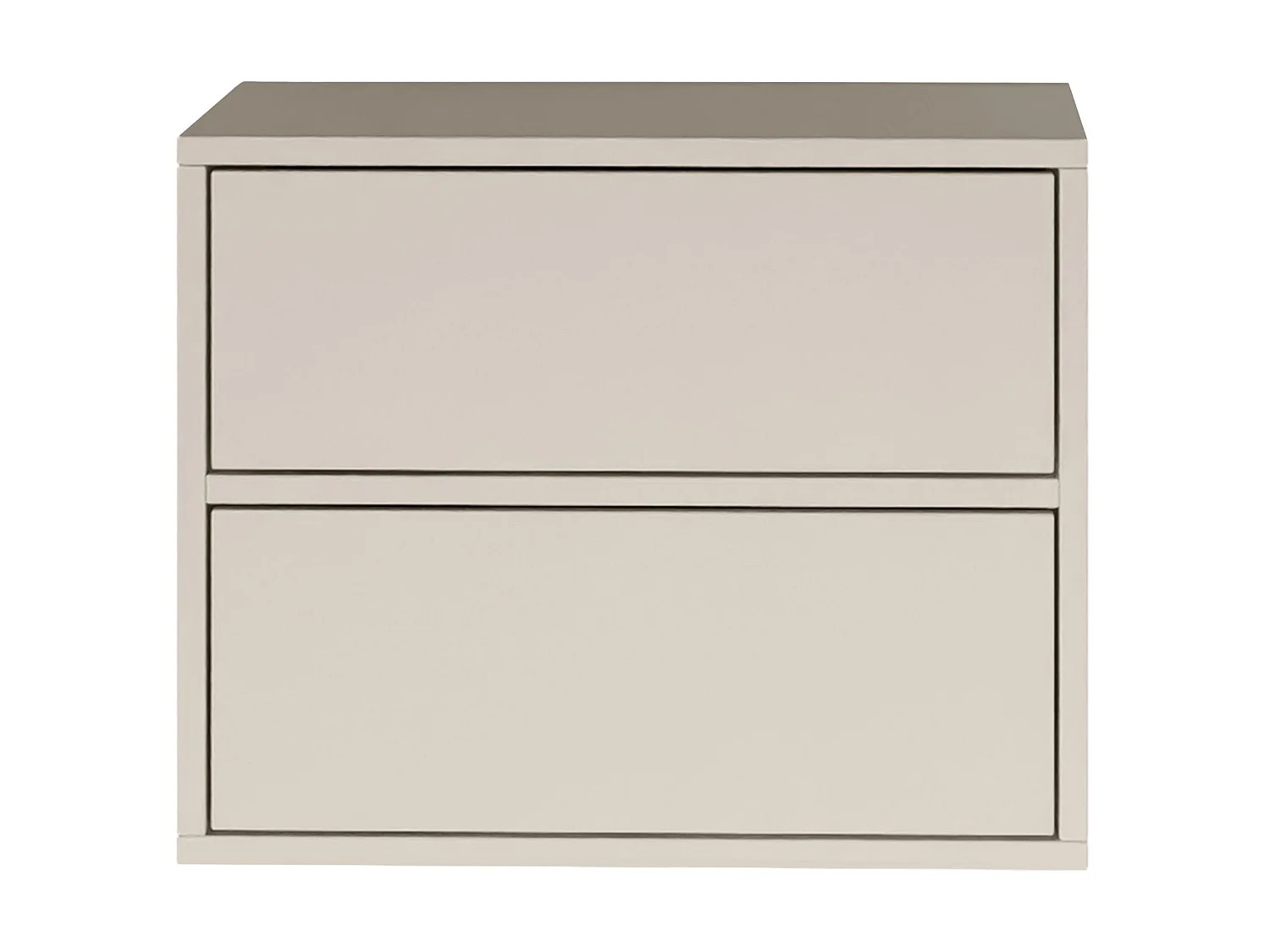 Table de chevet suspendue – avec 2 tiroirs – gris cachemire – 50 cm – FRAMME