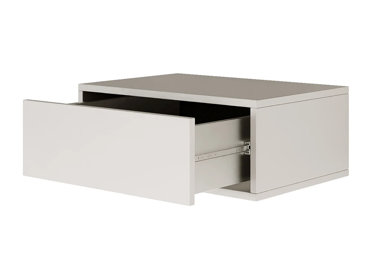 Table de chevet suspendue – avec tiroir – blanc – 50 cm – FRAMME