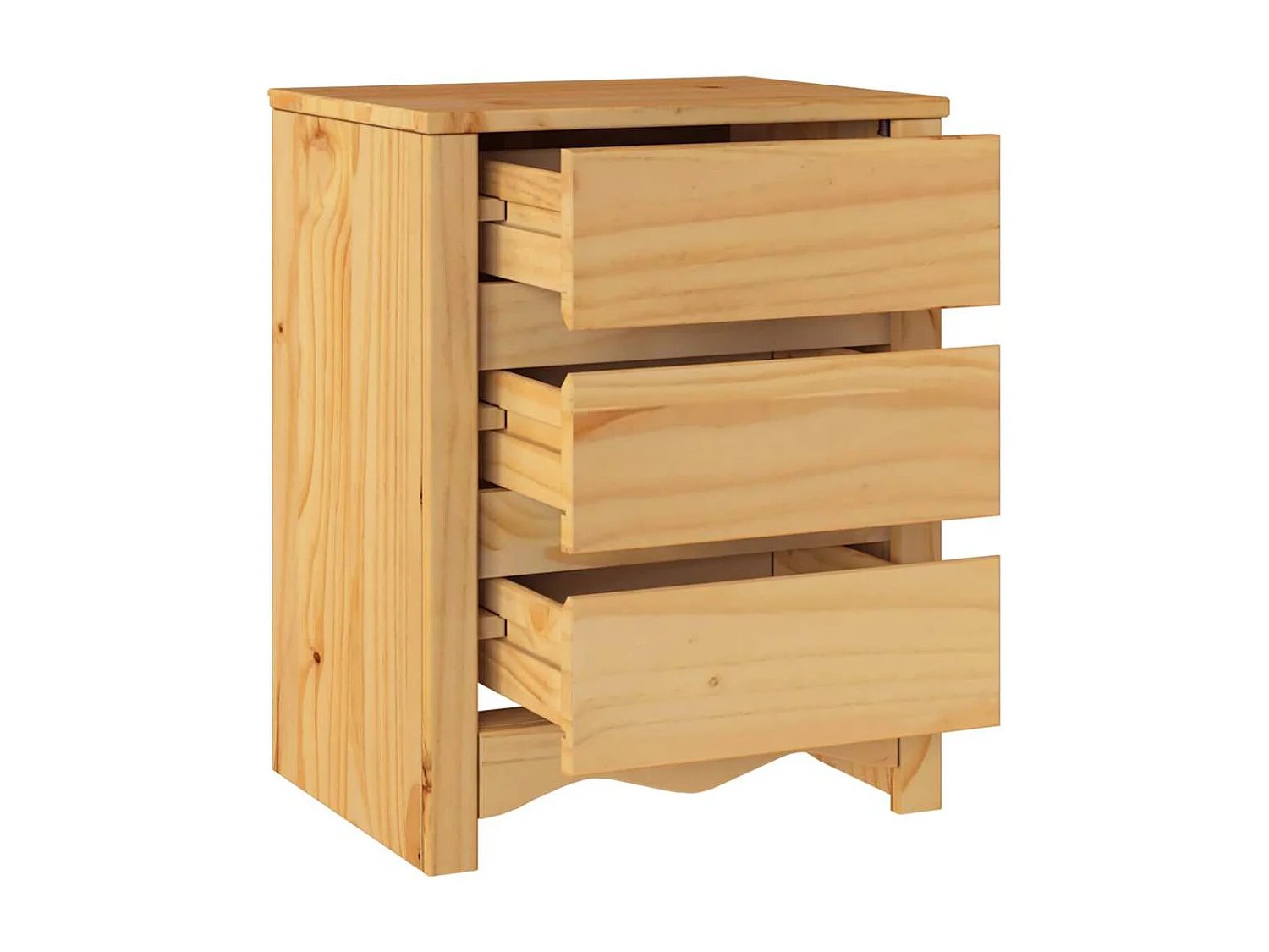 Table basse Drammen Chêne 45 x 35 x 56 cm Bois de pin massif