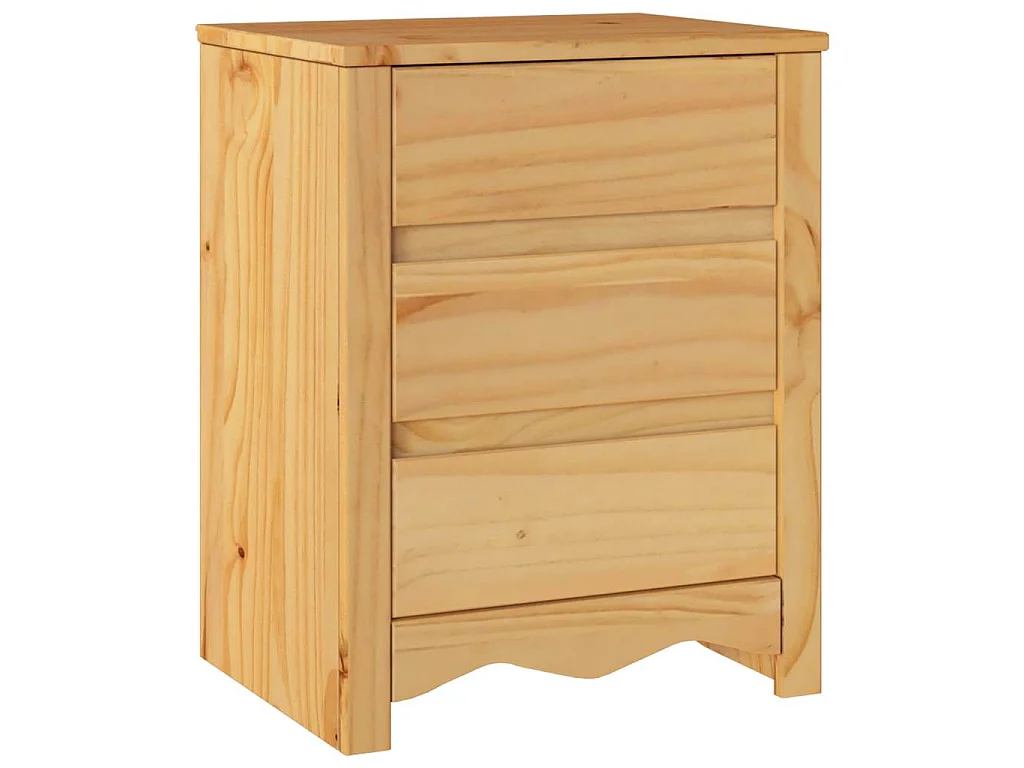 Table basse Drammen Chêne 45 x 35 x 56 cm Bois de pin massif