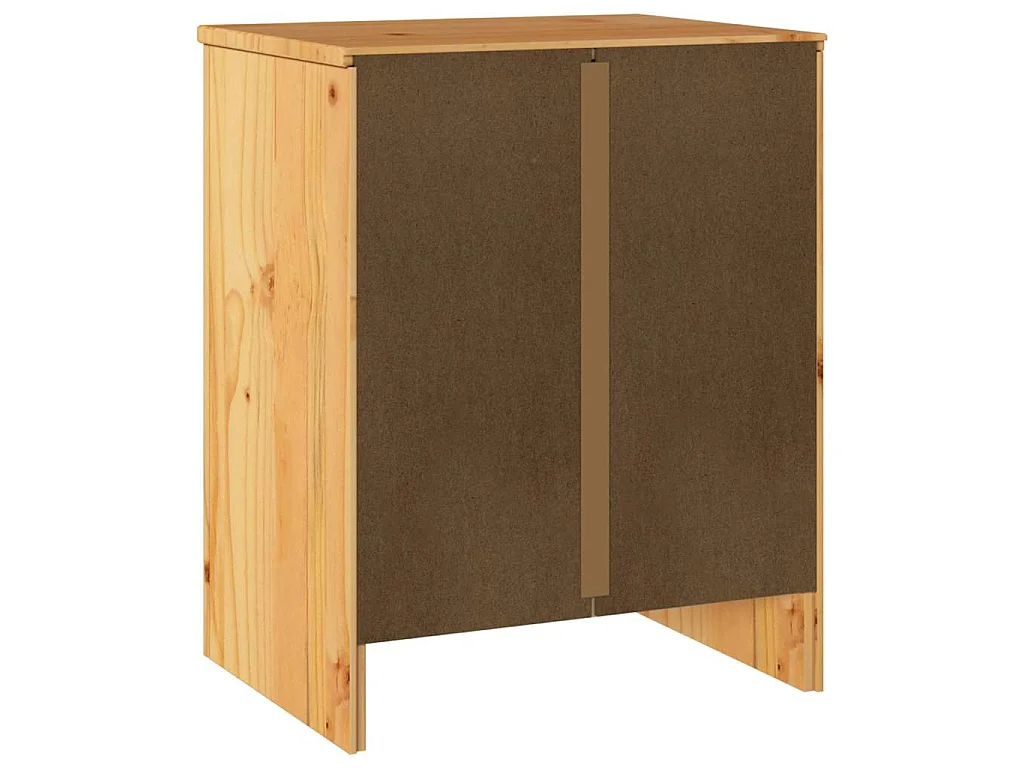 Table basse Drammen Chêne 45 x 35 x 56 cm Bois de pin massif