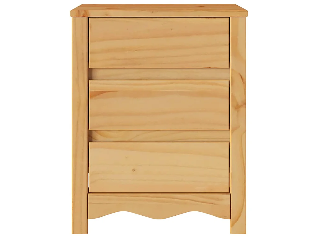 Table basse Drammen Chêne 45 x 35 x 56 cm Bois de pin massif