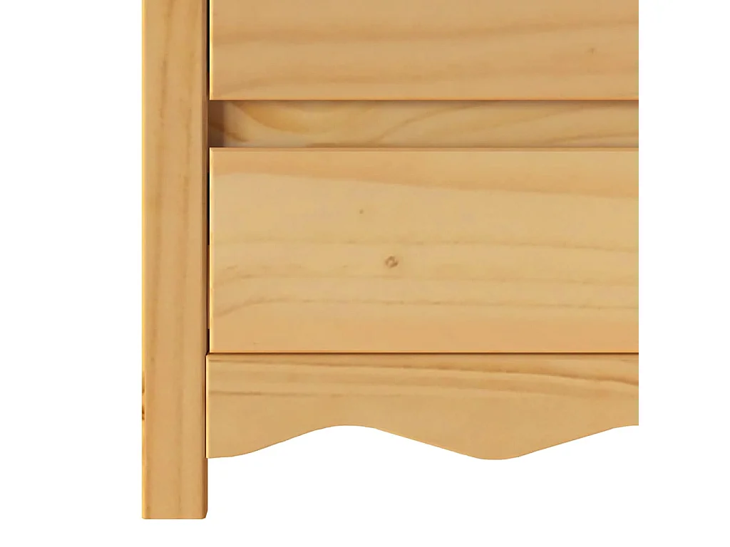 Table basse Drammen Chêne 45 x 35 x 56 cm Bois de pin massif