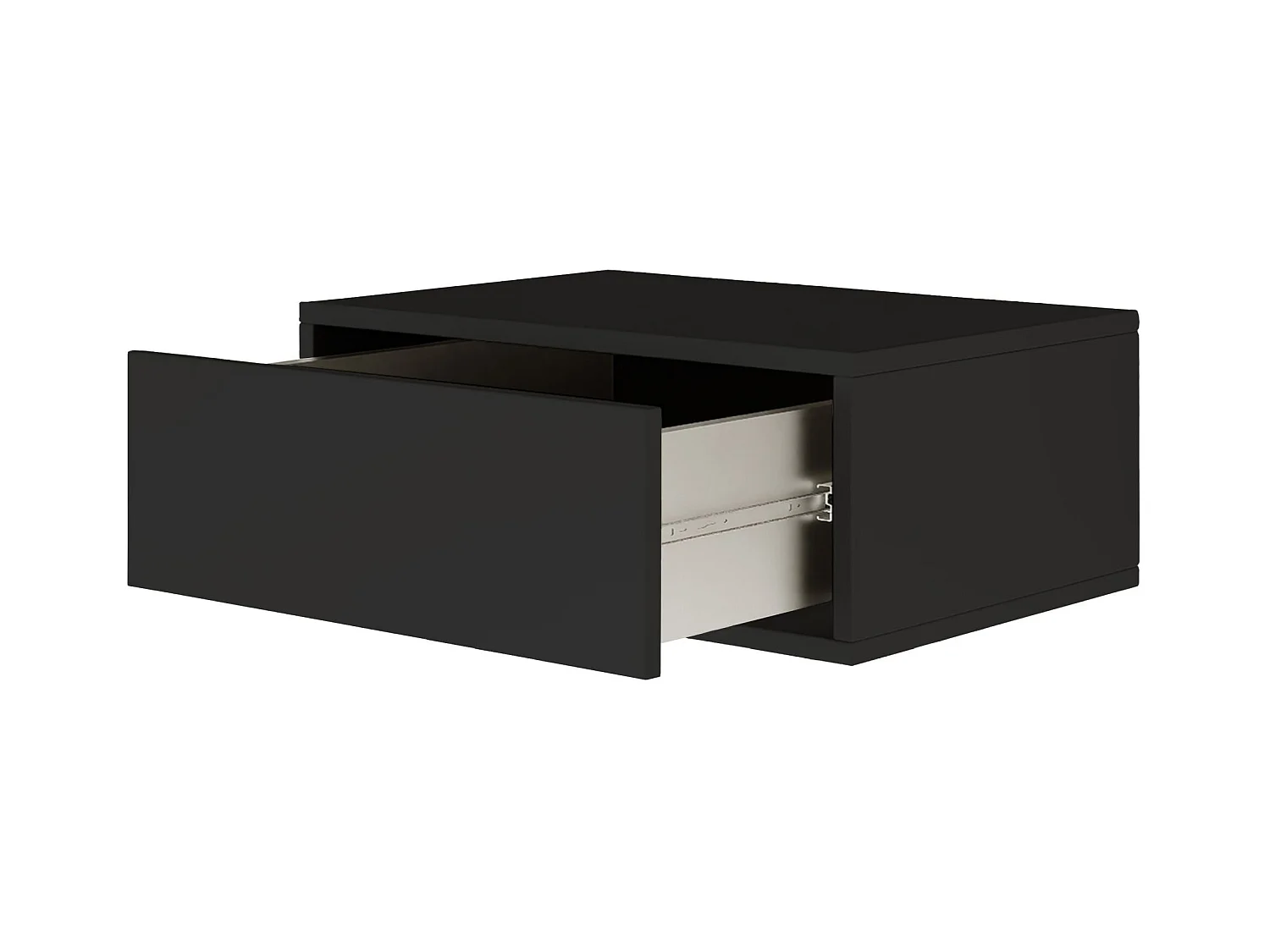 Table de chevet suspendue – avec tiroir – noir – 50 cm – FRAMME