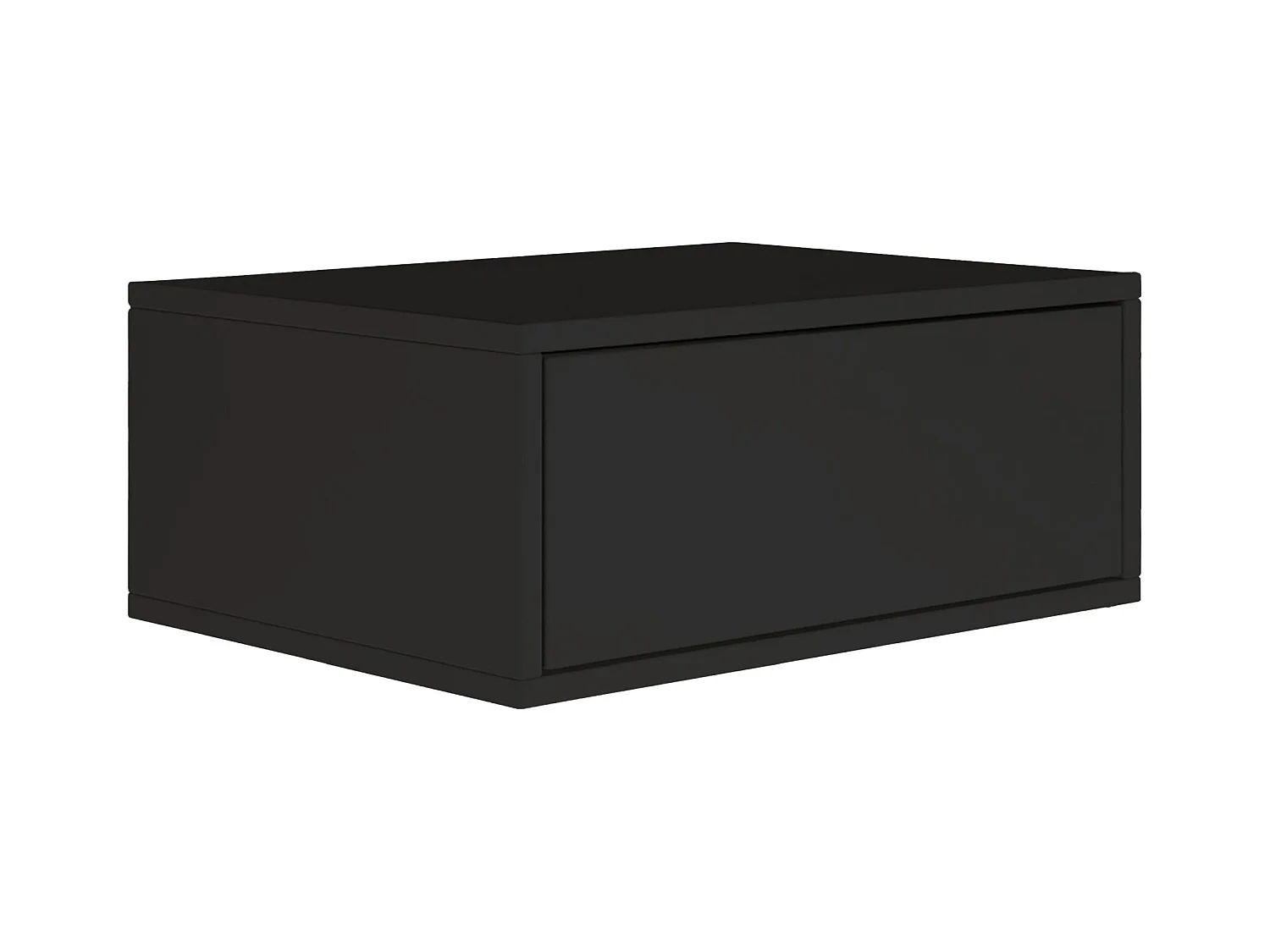 Table de chevet suspendue – avec tiroir – noir – 50 cm – FRAMME