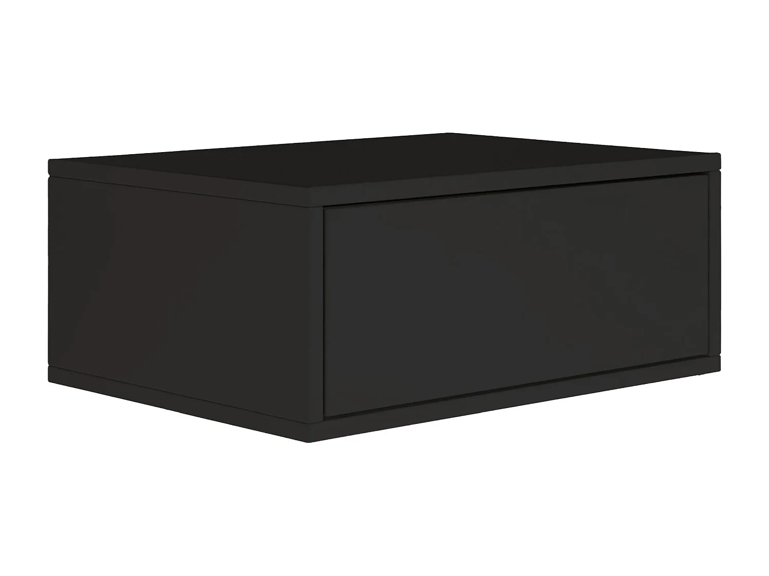 Table de chevet suspendue – avec tiroir – noir – 50 cm – FRAMME