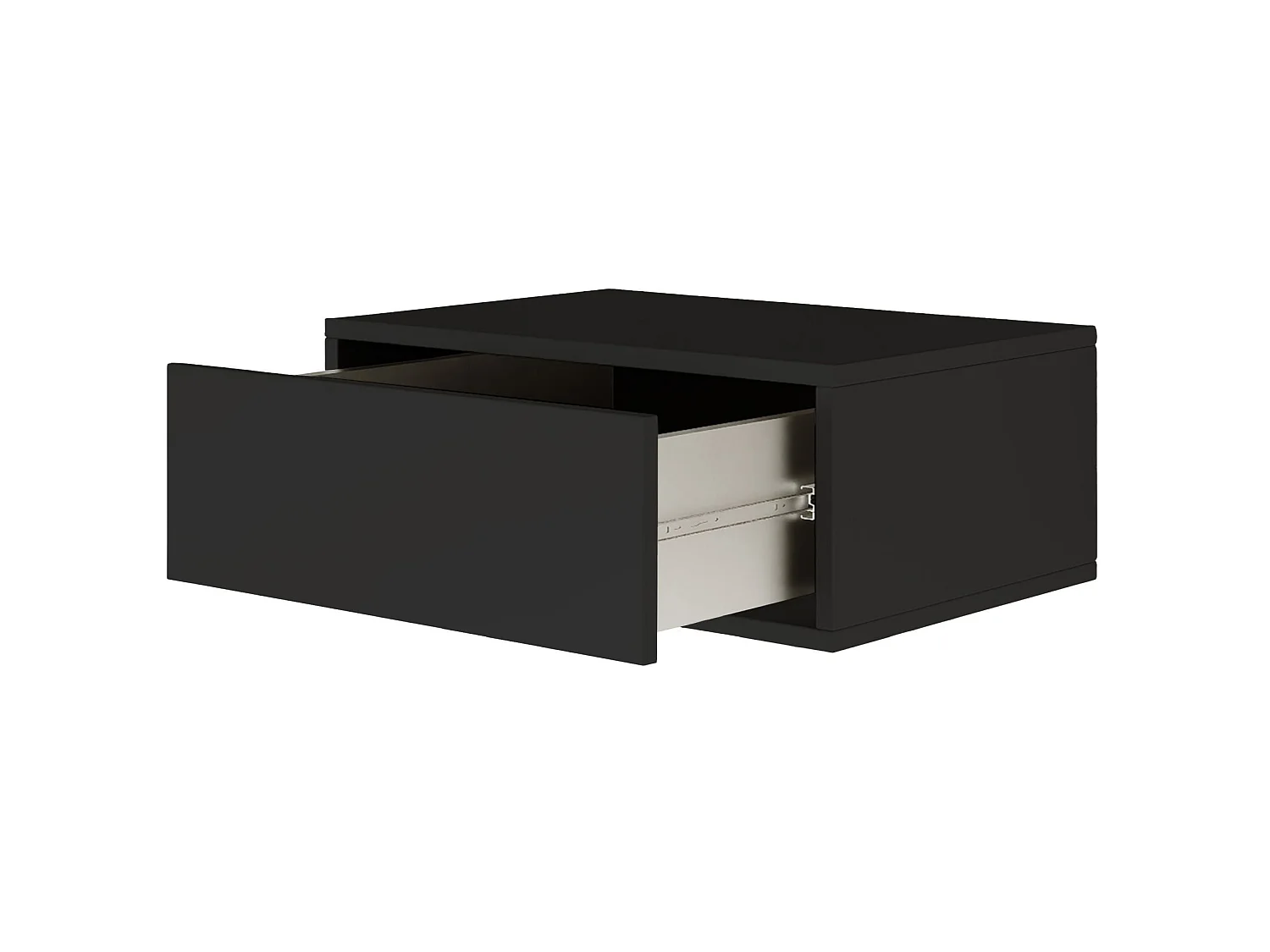 Table de chevet suspendue – avec tiroir – noir – 50 cm – FRAMME