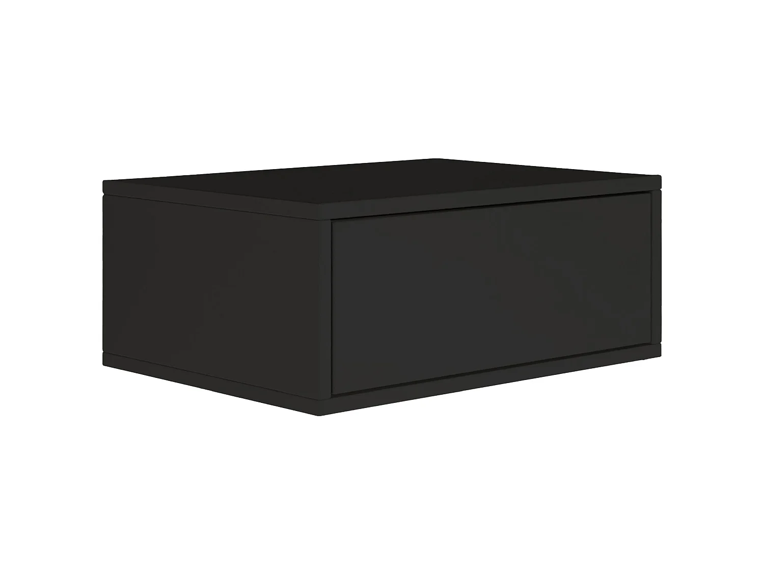 Table de chevet suspendue – avec tiroir – noir – 50 cm – FRAMME