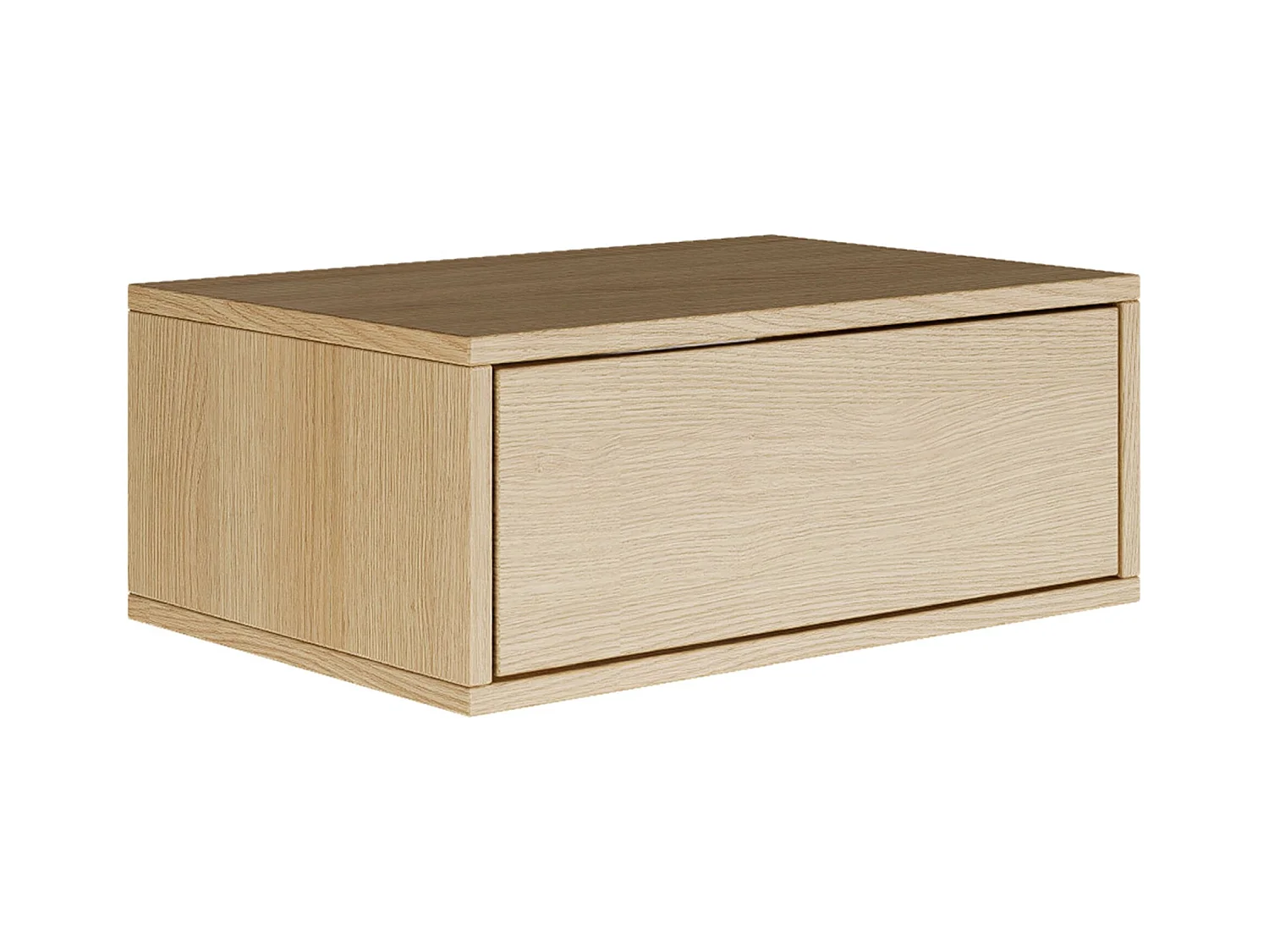 Table de chevet suspendue – avec tiroir – effet bois chêne – 50 cm – FRAMME