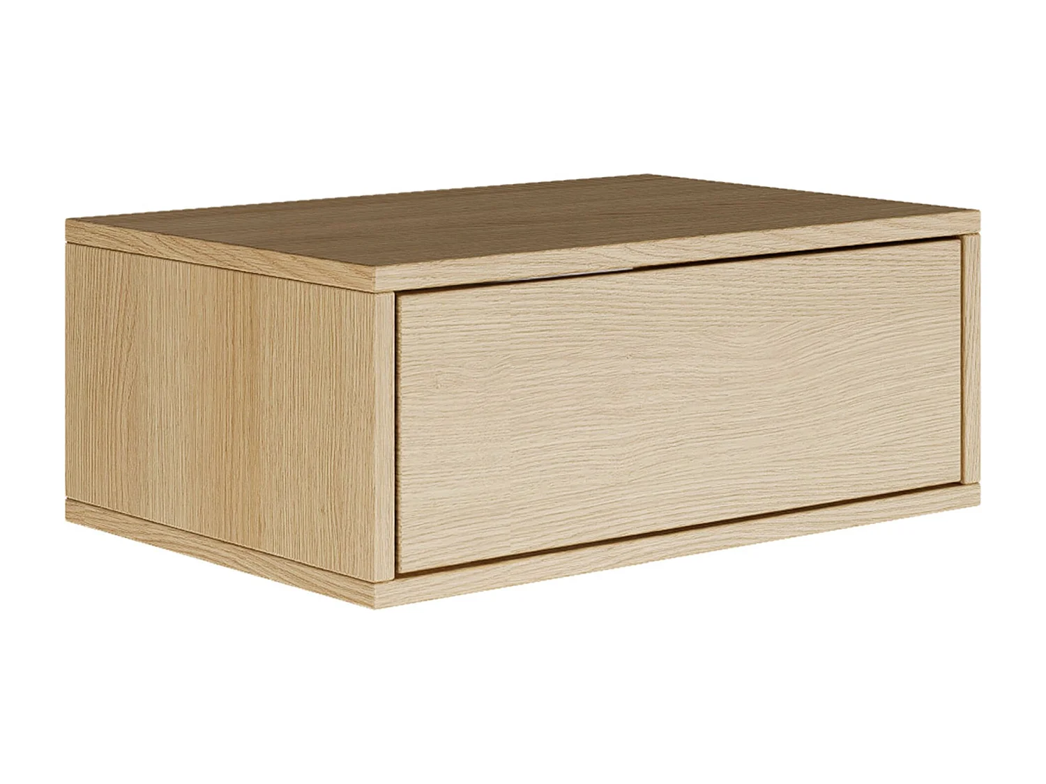 Table de chevet suspendue – avec tiroir – effet bois chêne – 50 cm – FRAMME