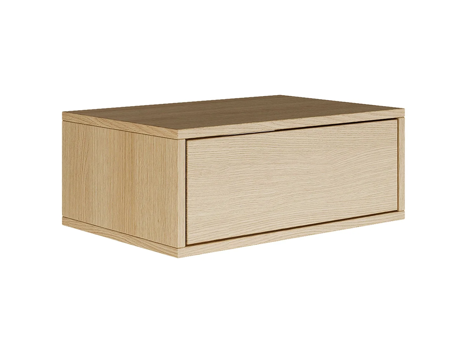 Table de chevet suspendue – avec tiroir – effet bois chêne – 50 cm – FRAMME