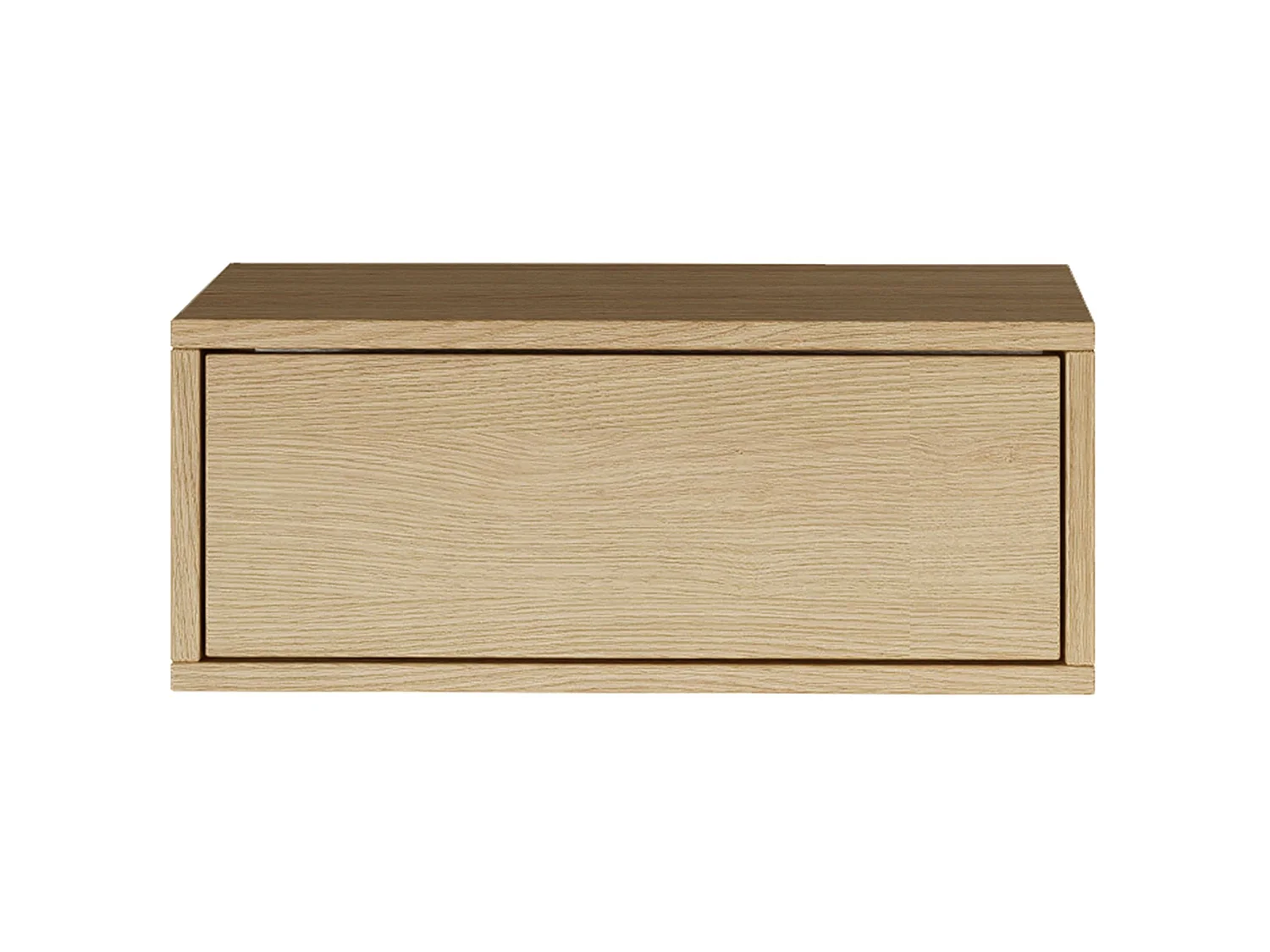 Table de chevet suspendue – avec tiroir – effet bois chêne – 50 cm – FRAMME
