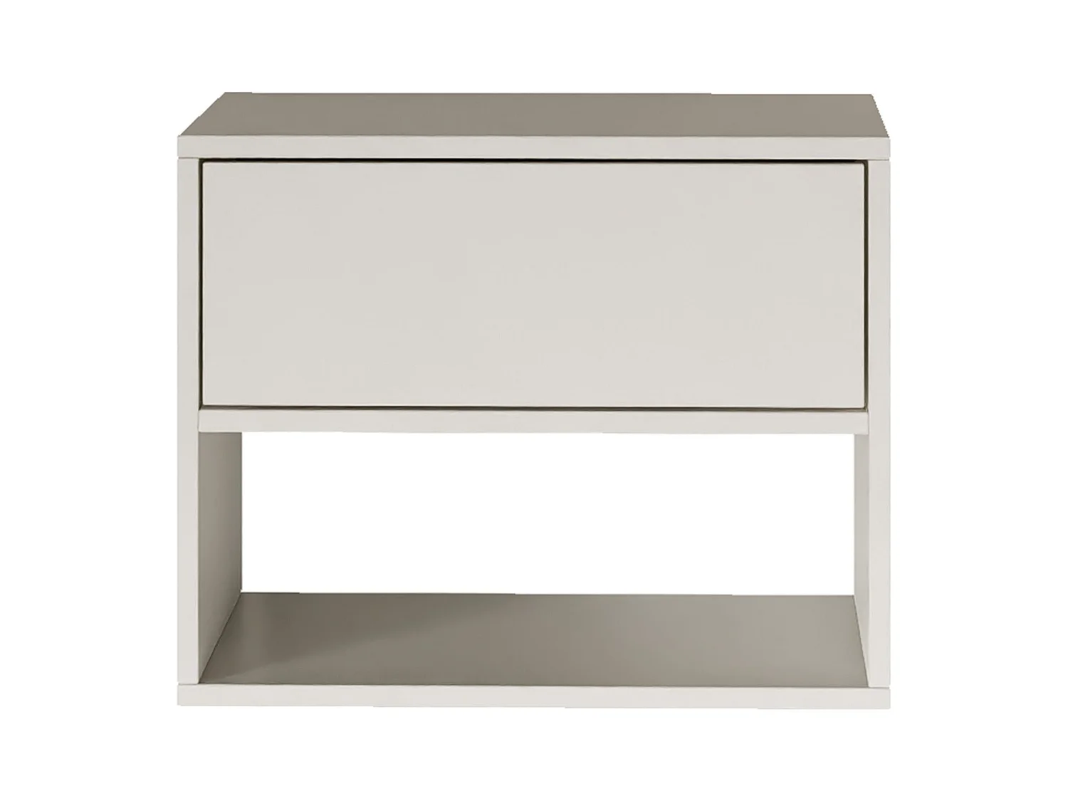 Table de chevet suspendue – avec tiroir et niche – blanc – 50 cm – FRAMME