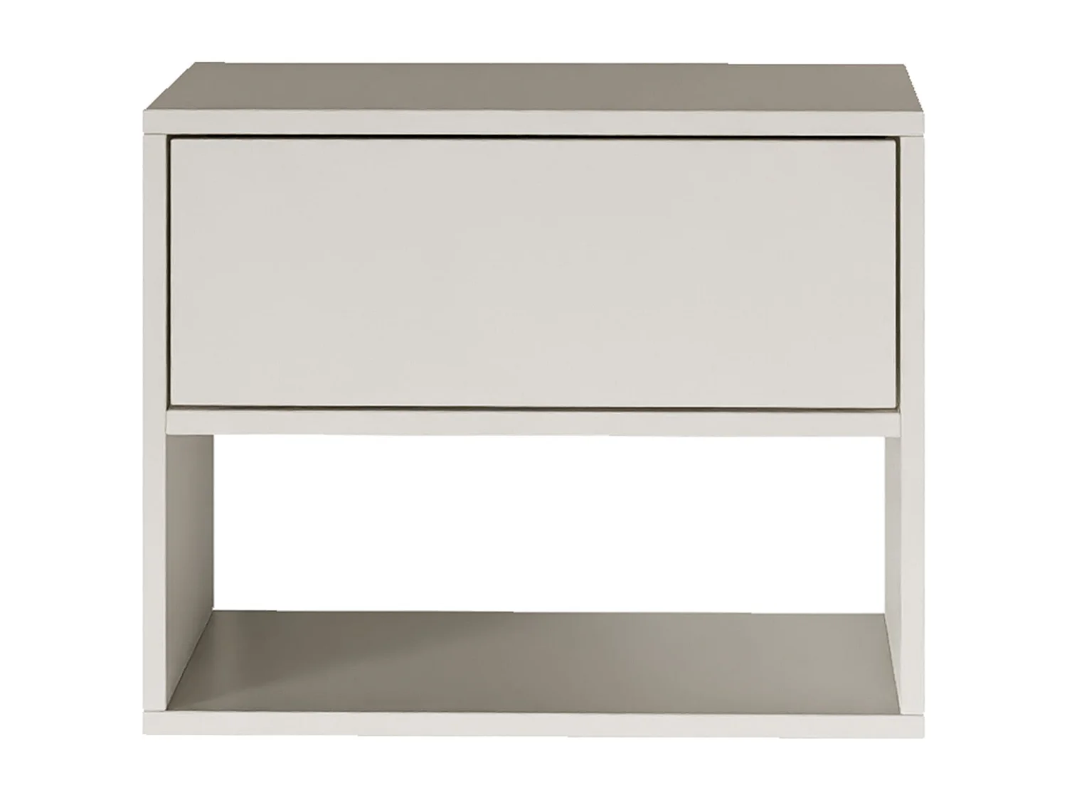 Table de chevet suspendue – avec tiroir et niche – blanc – 50 cm – FRAMME