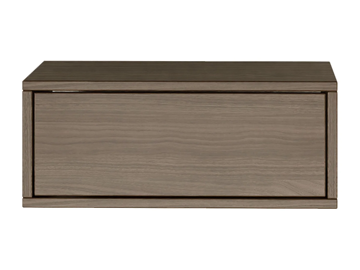 Table de chevet suspendue – avec tiroir – effet bois noyer – 50 cm – FRAMME