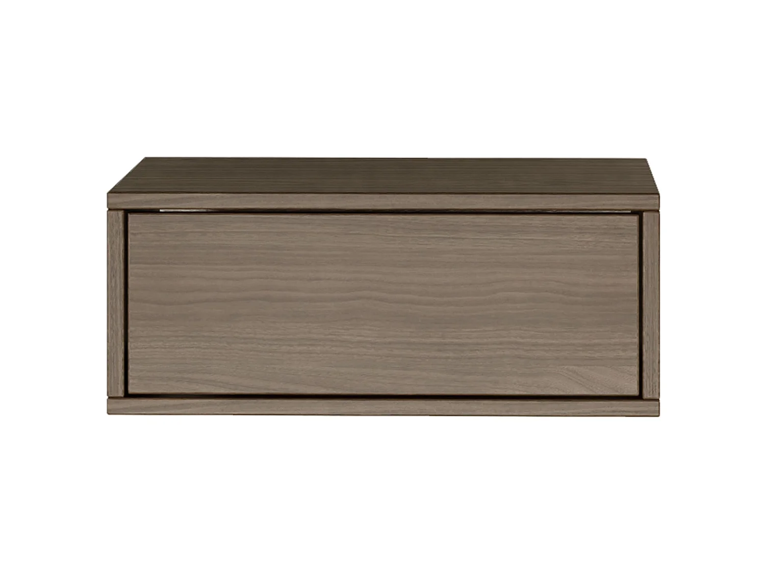 Table de chevet suspendue – avec tiroir – effet bois noyer – 50 cm – FRAMME