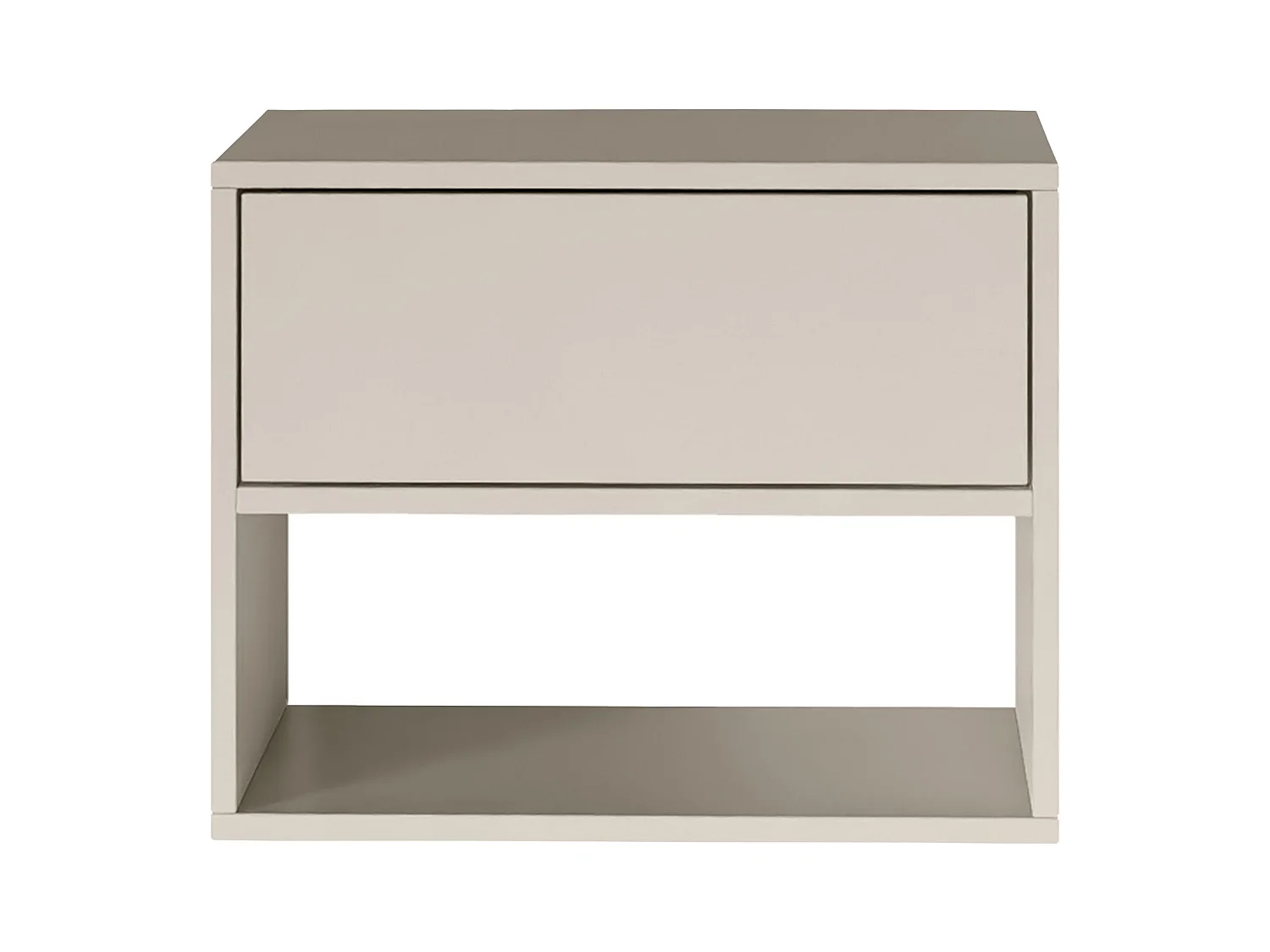 Table de chevet suspendue – avec tiroir et niche – gris cachemire – 50 cm – FRAMME