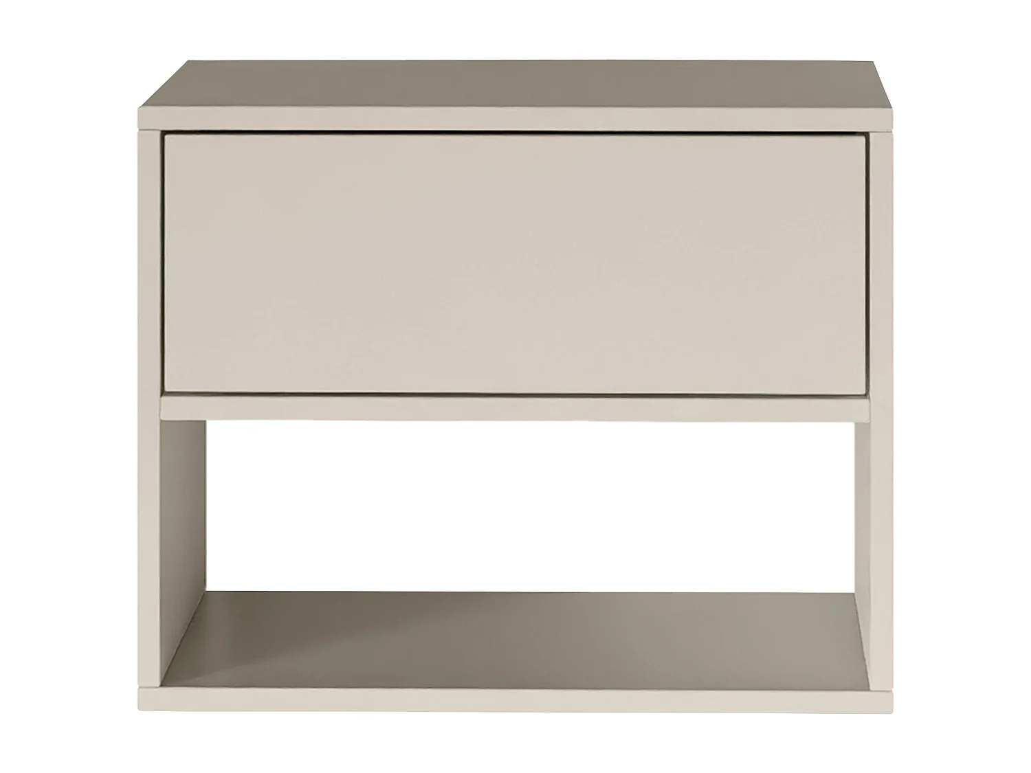 Table de chevet suspendue – avec tiroir et niche – gris cachemire – 50 cm – FRAMME