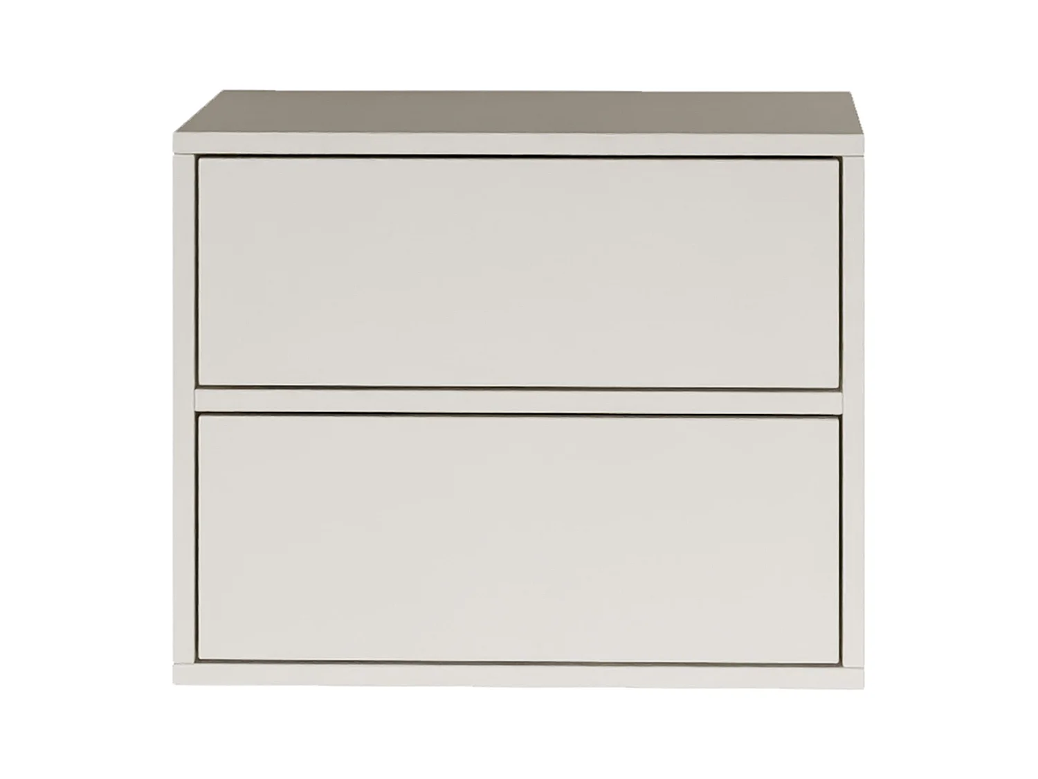 Table de chevet suspendue – avec 2 tiroirs – blanc – 50 cm – FRAMME