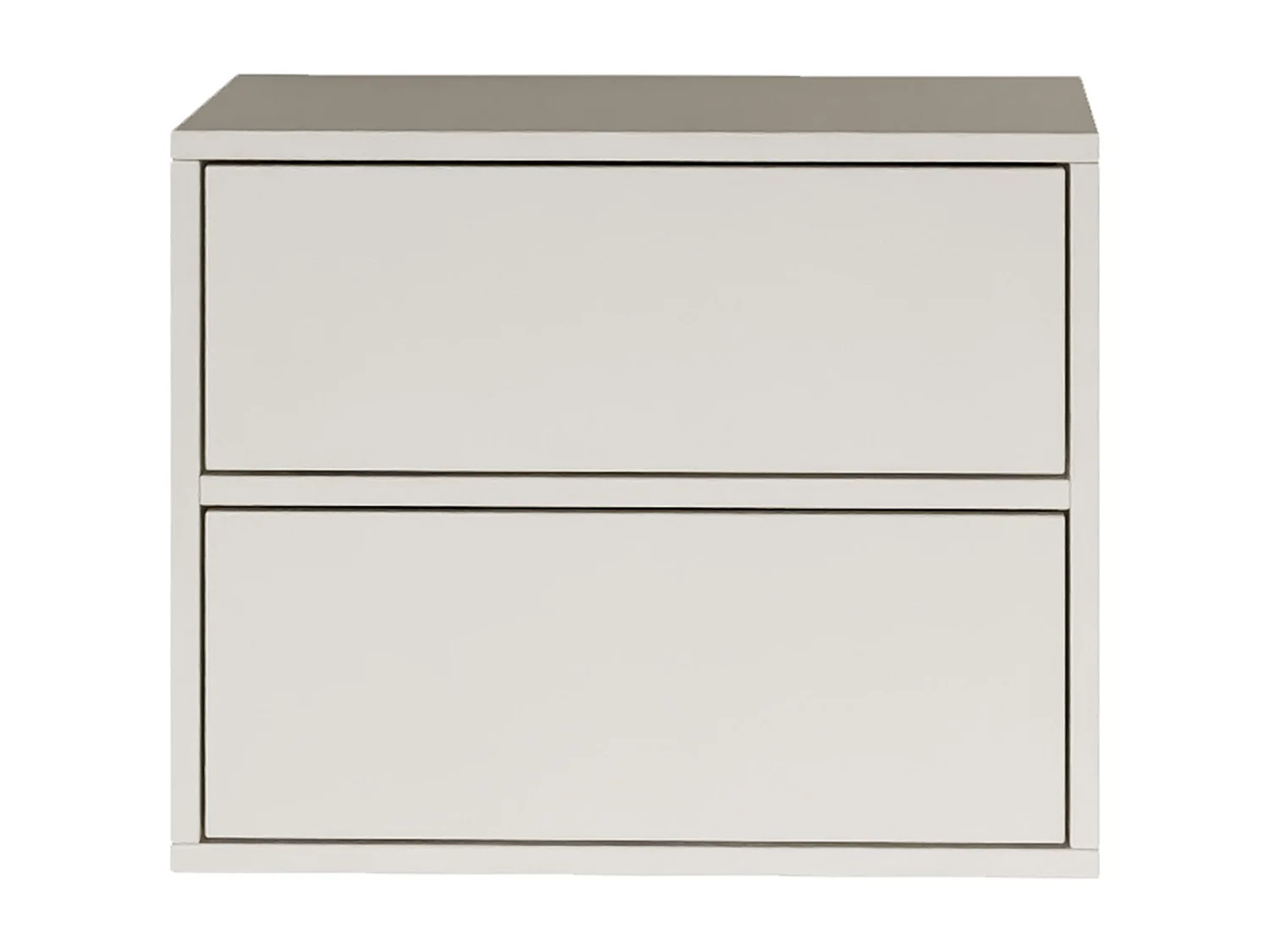 Table de chevet suspendue – avec 2 tiroirs – blanc – 50 cm – FRAMME