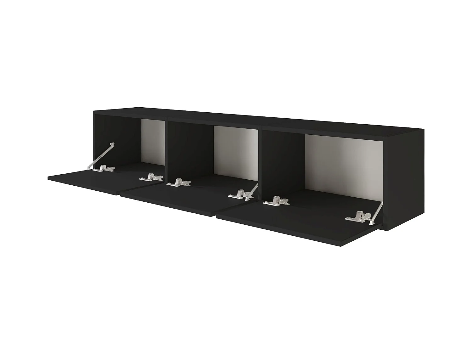 Meuble TV avec 3 abattants – noir – 150 cm – FRAMME