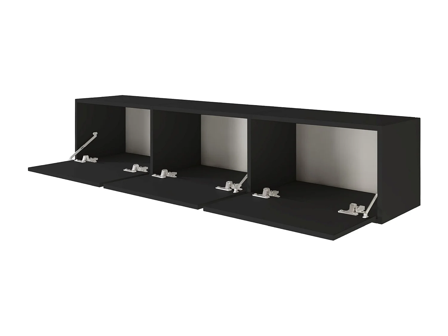 Meuble TV avec 3 abattants – noir – 150 cm – FRAMME