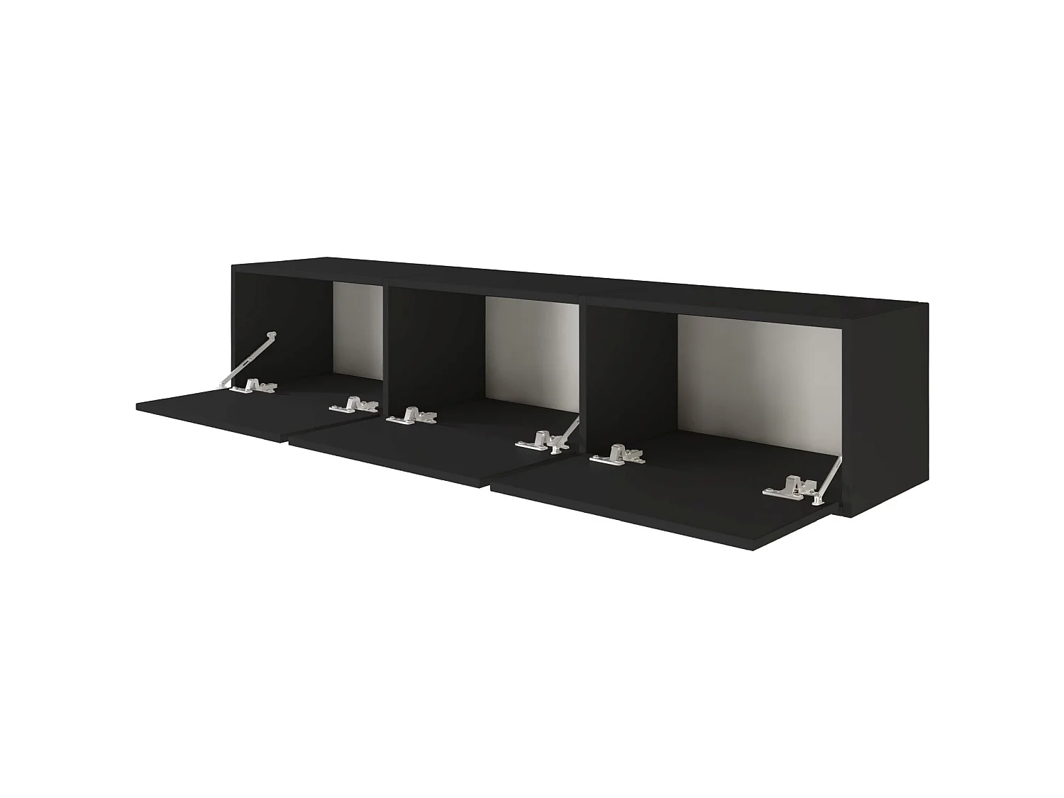 TV-Lowboard mit 3 Klappen – Schwarz – 150 cm – FRAMME