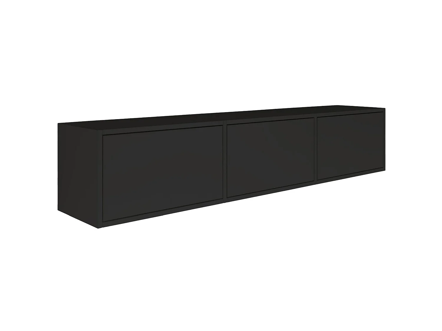 TV-Lowboard mit 3 Klappen – Schwarz – 150 cm – FRAMME
