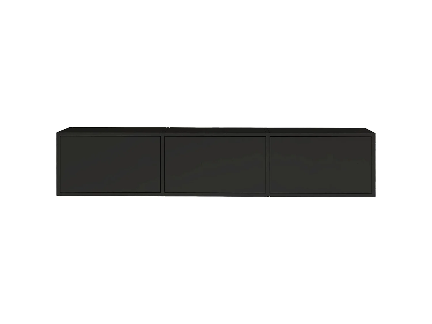 TV-Lowboard mit 3 Klappen – Schwarz – 150 cm – FRAMME