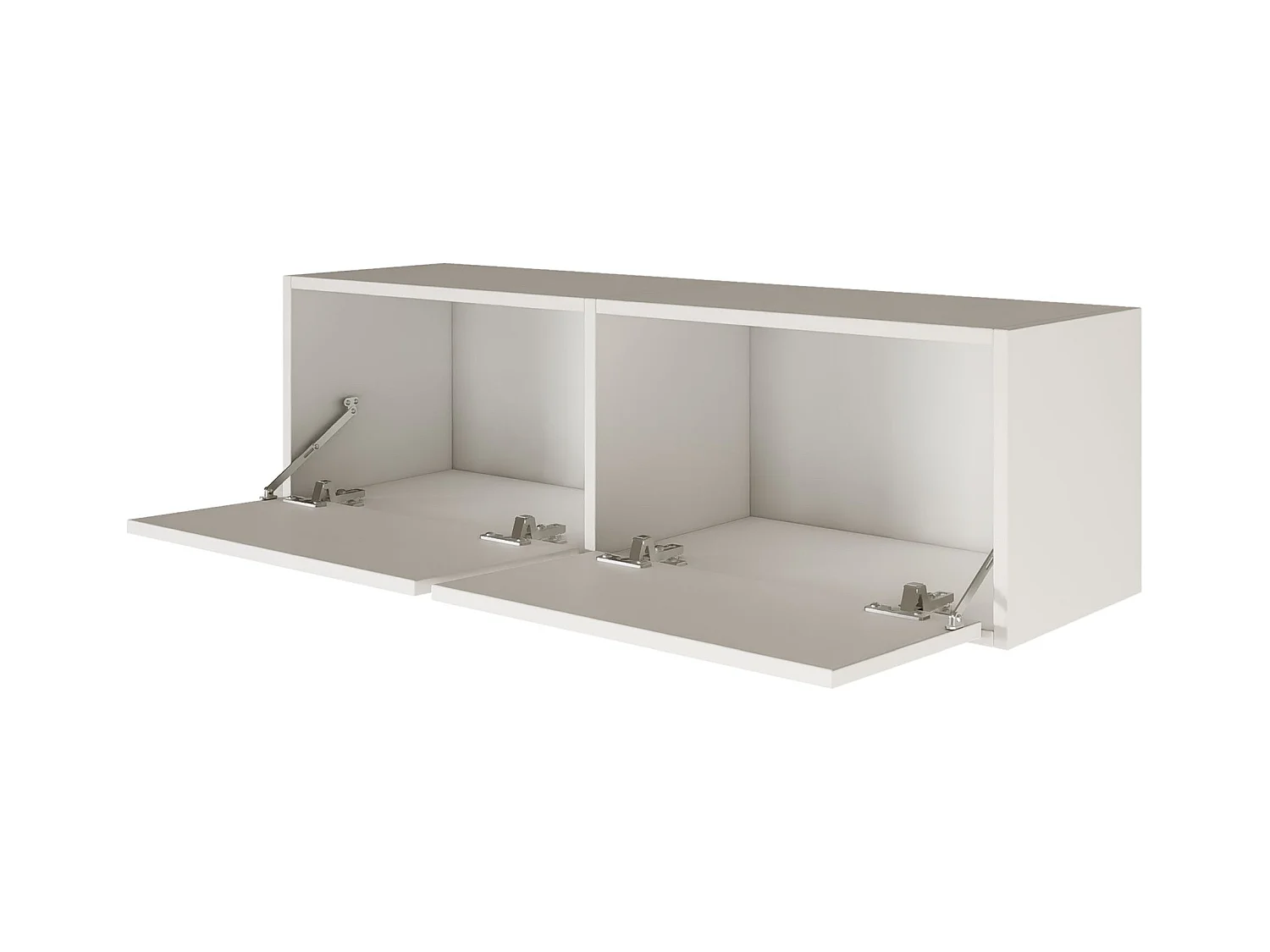 Meuble TV avec 2 abattants – blanc – 100 cm – FRAMME