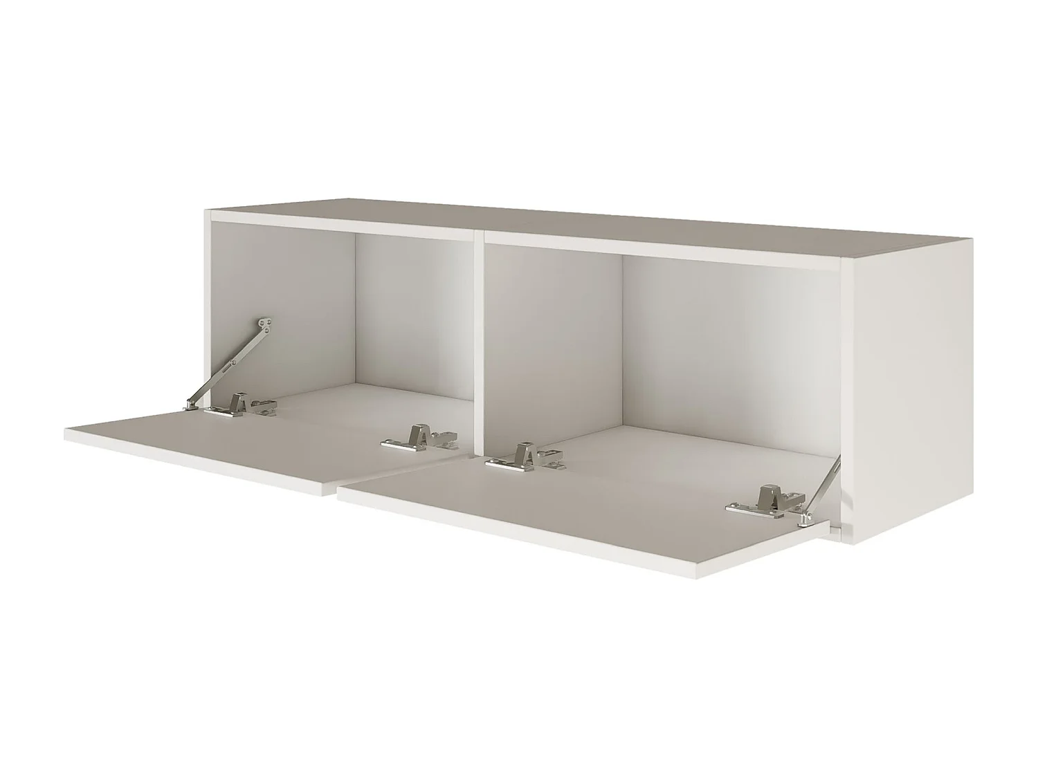 Meuble TV avec 2 abattants – blanc – 100 cm – FRAMME