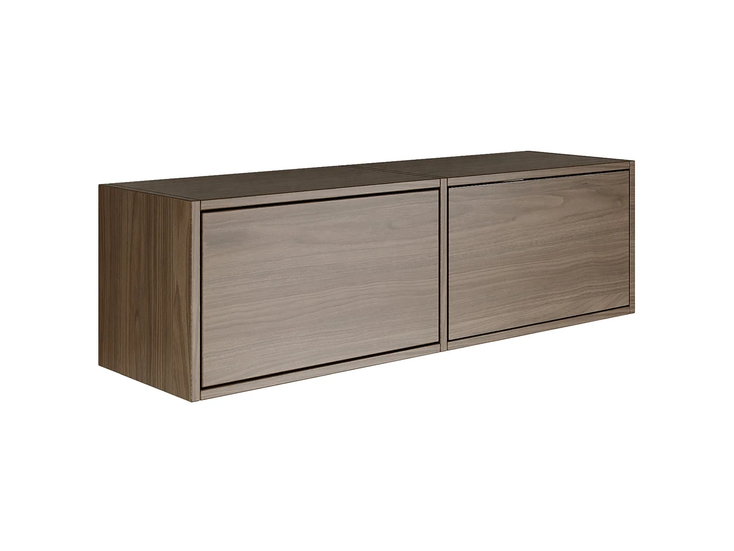 TV-Lowboard mit 2 Klappen – Holzoptik Walnuss – 100 cm – FRAMME