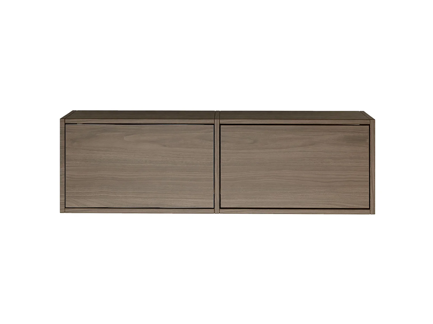 TV-Lowboard mit 2 Klappen – Holzoptik Walnuss – 100 cm – FRAMME