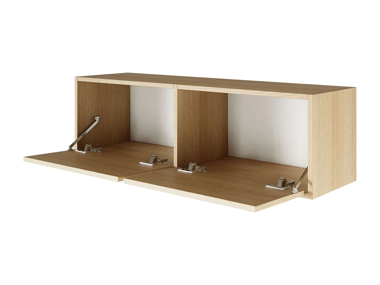 Meuble TV avec 2 abattants – aspect chêne – 100 cm – FRAMME