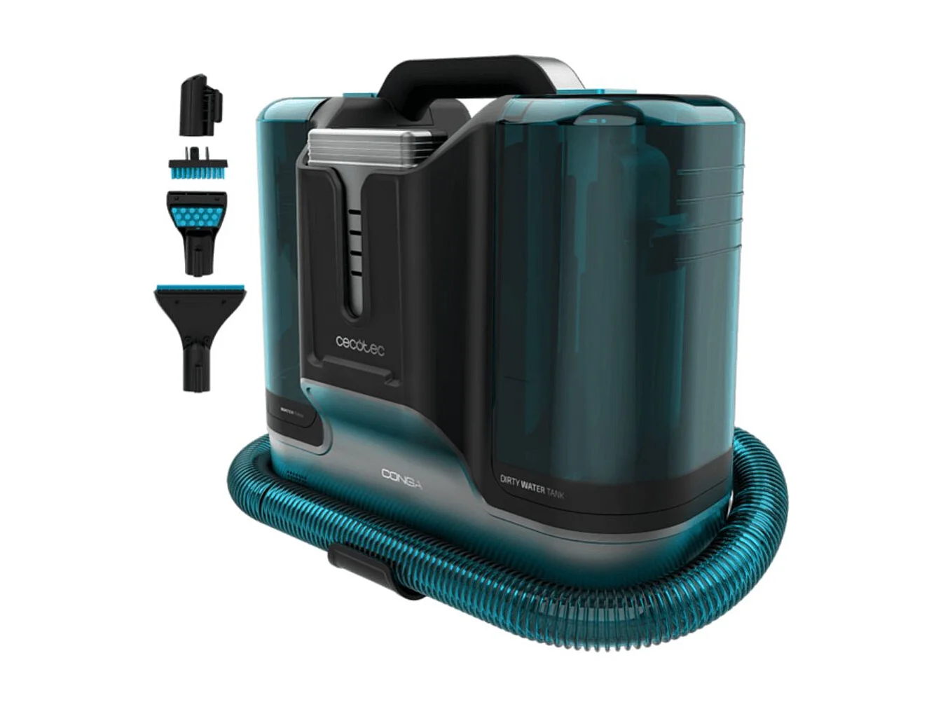 Aspirador de tapicerías Cecotec Conga Carpet&Spot Clean Liberty XL 150W 2 depósitos negro/azul