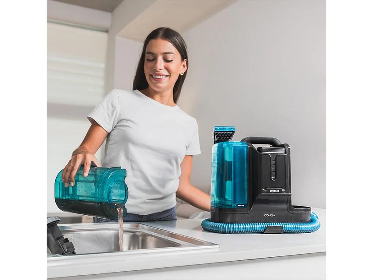 Aspirador de tapicerías Cecotec Conga Carpet&Spot Clean Liberty XL 150W 2 depósitos negro/azul