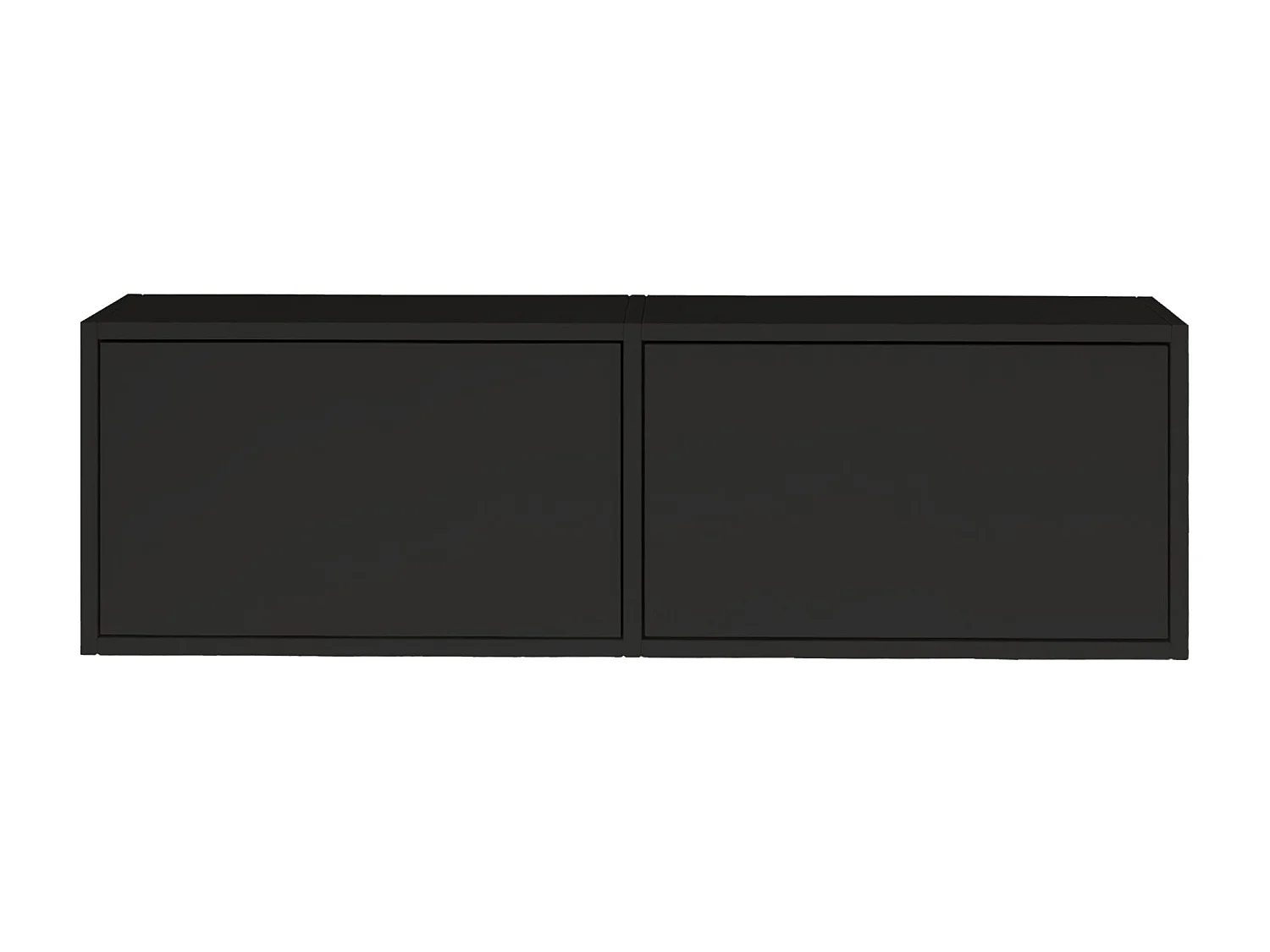 Meuble TV avec 2 abattants – noir – 100 cm – FRAMME