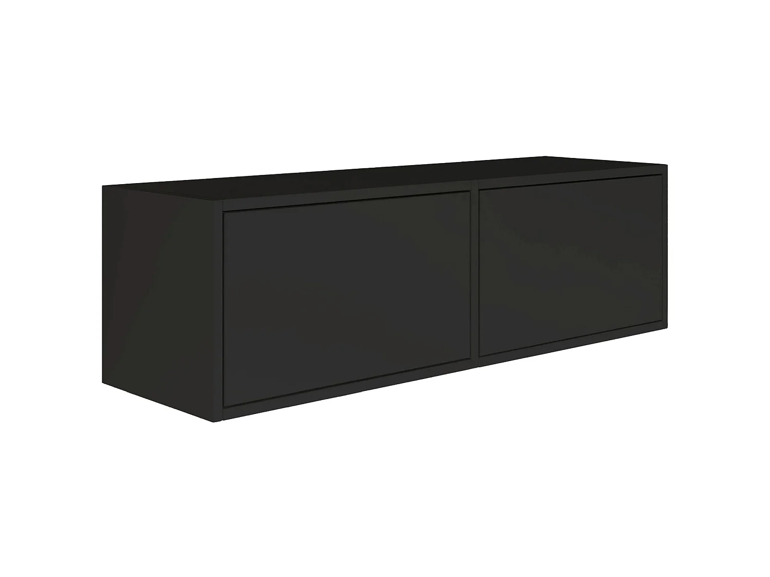 TV-Lowboard mit 2 Klappen – Schwarz – 100 cm – FRAMME