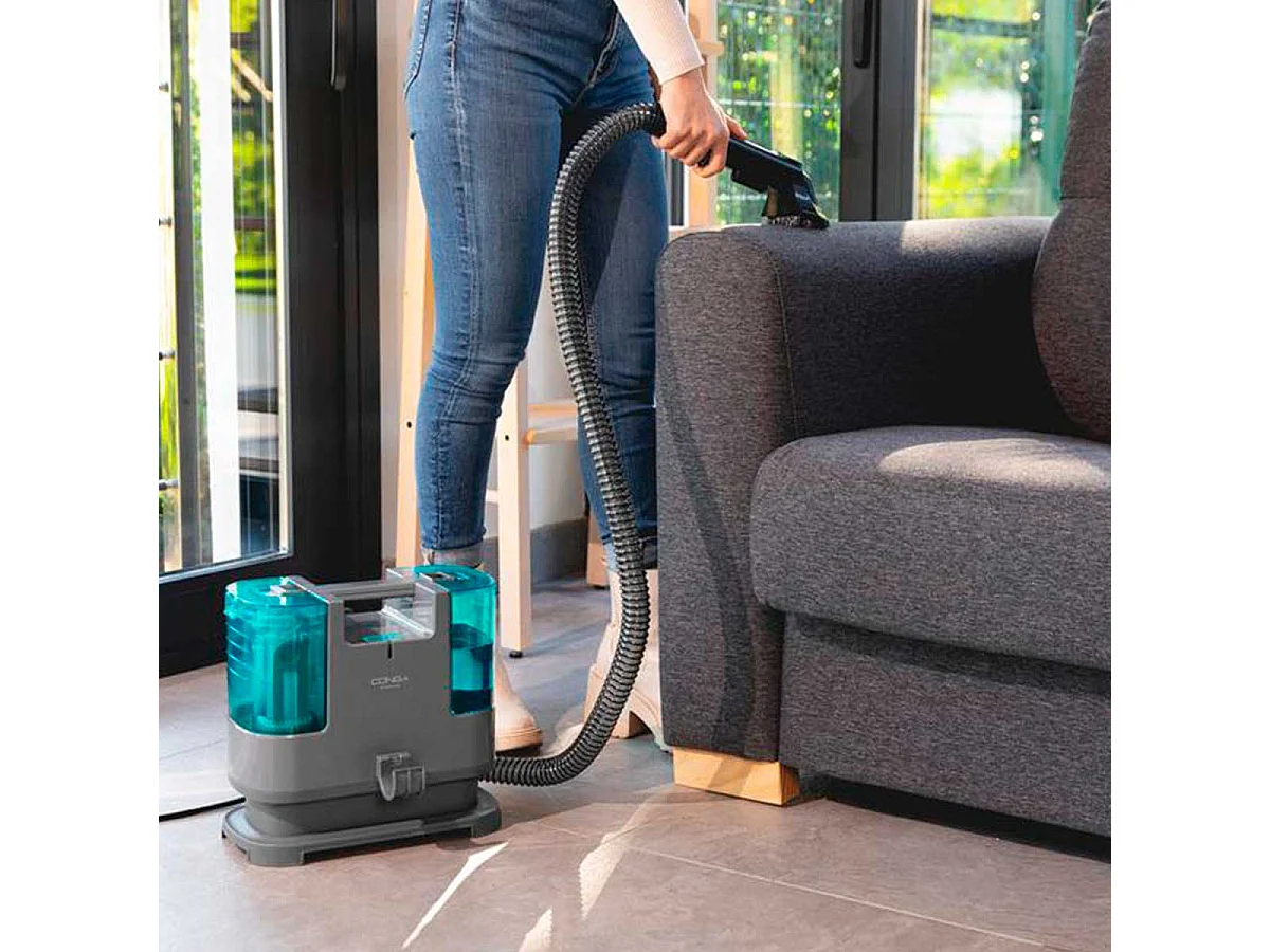 Aspirador de tapicerías Cecotec Conga PopStar 3000 CarpetClean 400W 3 en 1 doble depósito negro