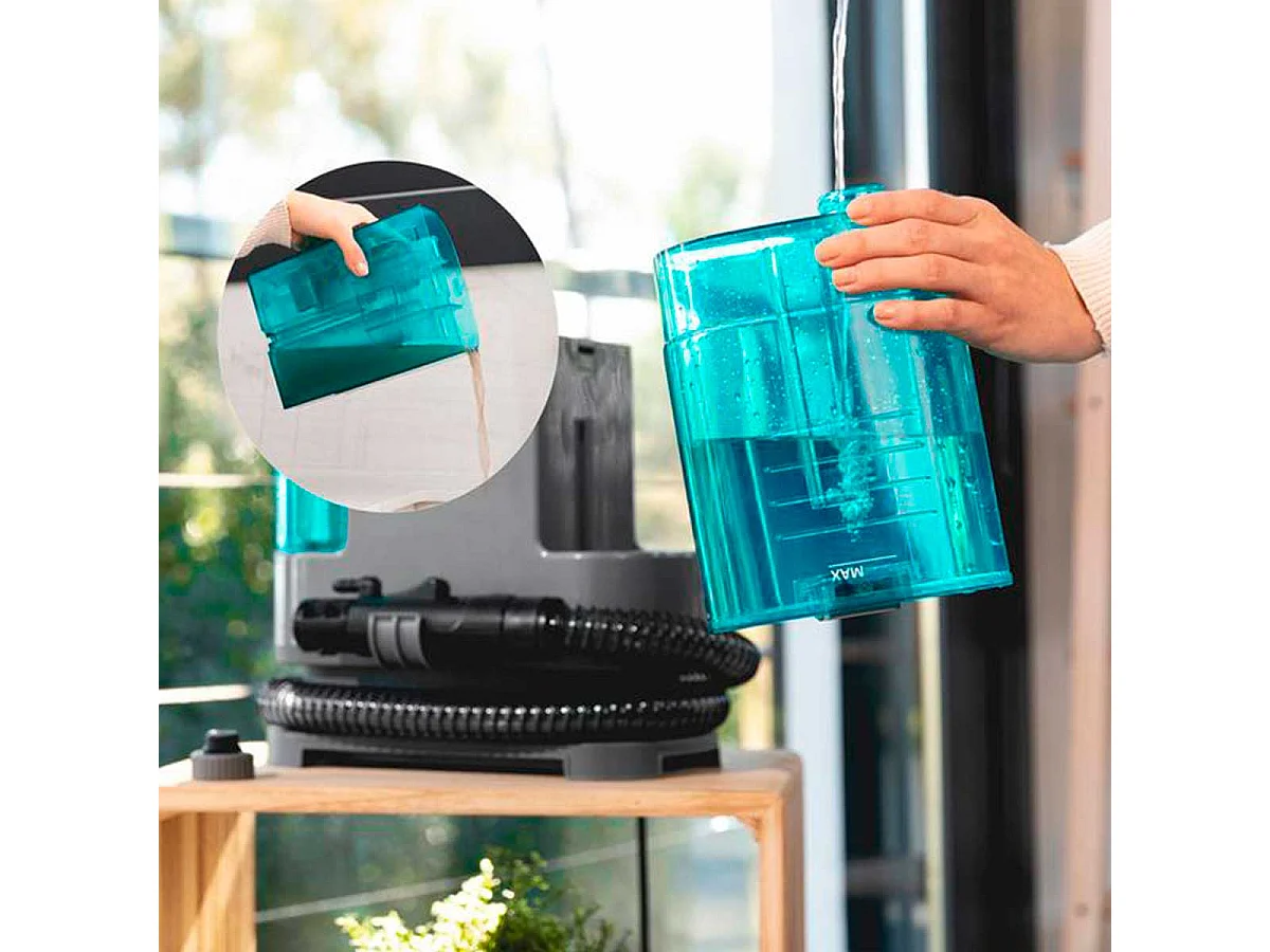 Aspirador de tapicerías Cecotec Conga PopStar 3000 CarpetClean 400W 3 en 1 doble depósito negro