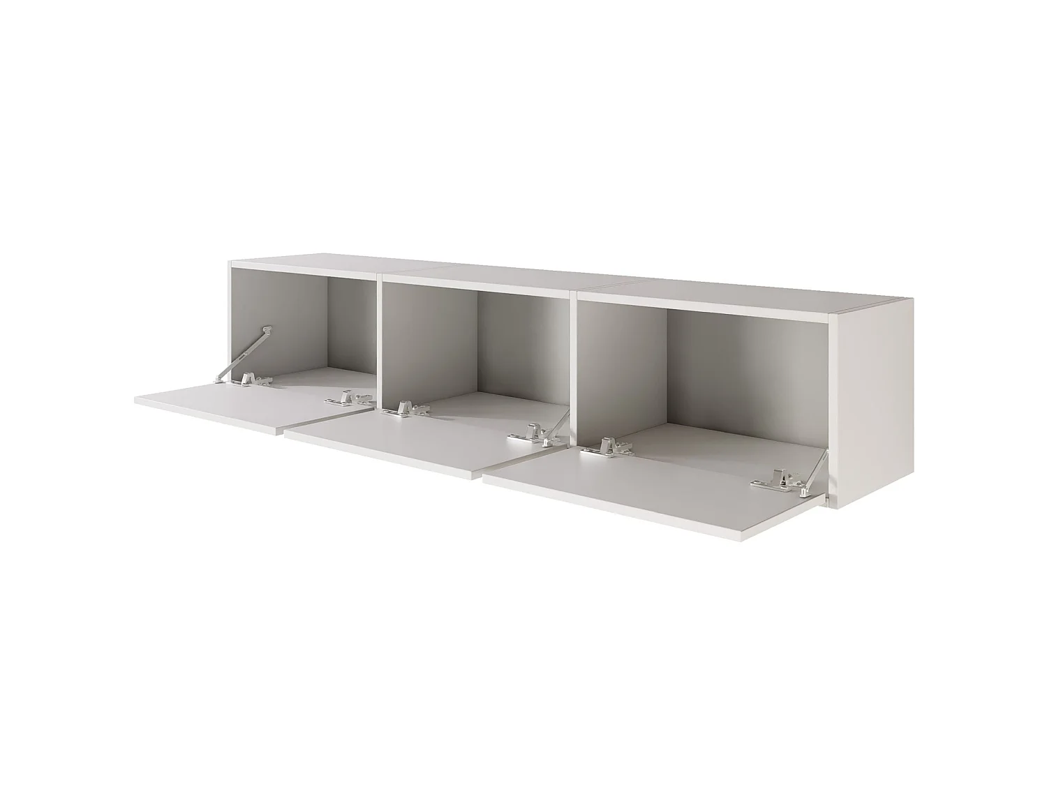 TV-Lowboard mit 3 Klappen – Weiß – 150 cm – FRAMME