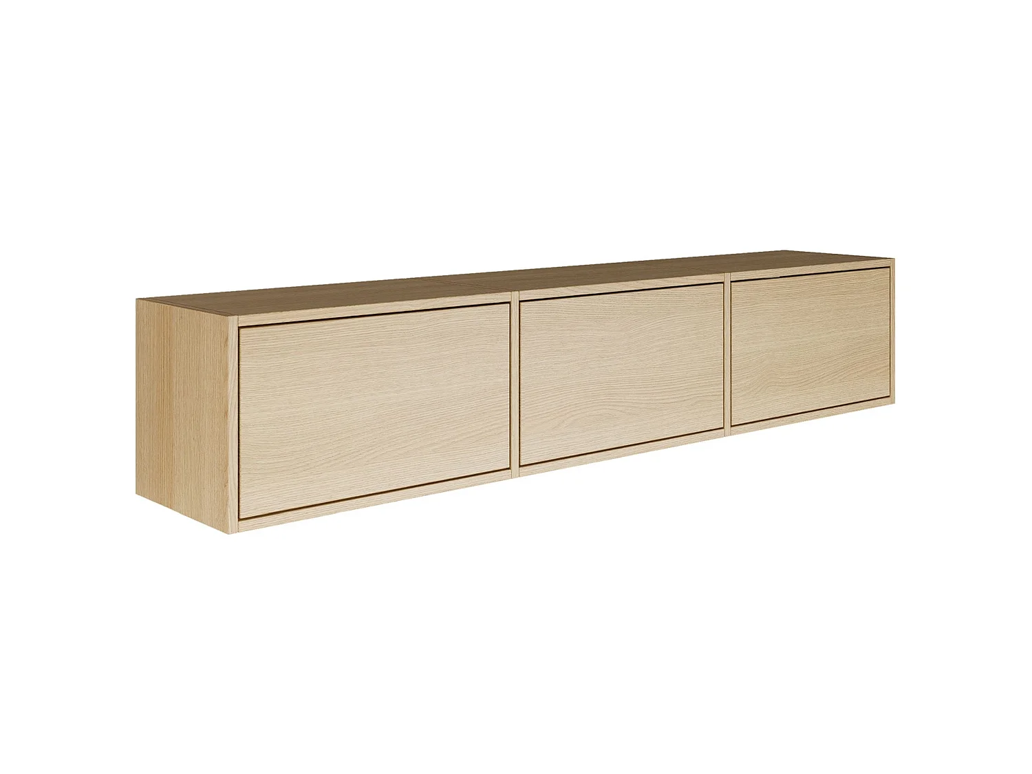 TV-Lowboard mit 3 Klappen – Holzoptik Eiche – 150 cm – FRAMME