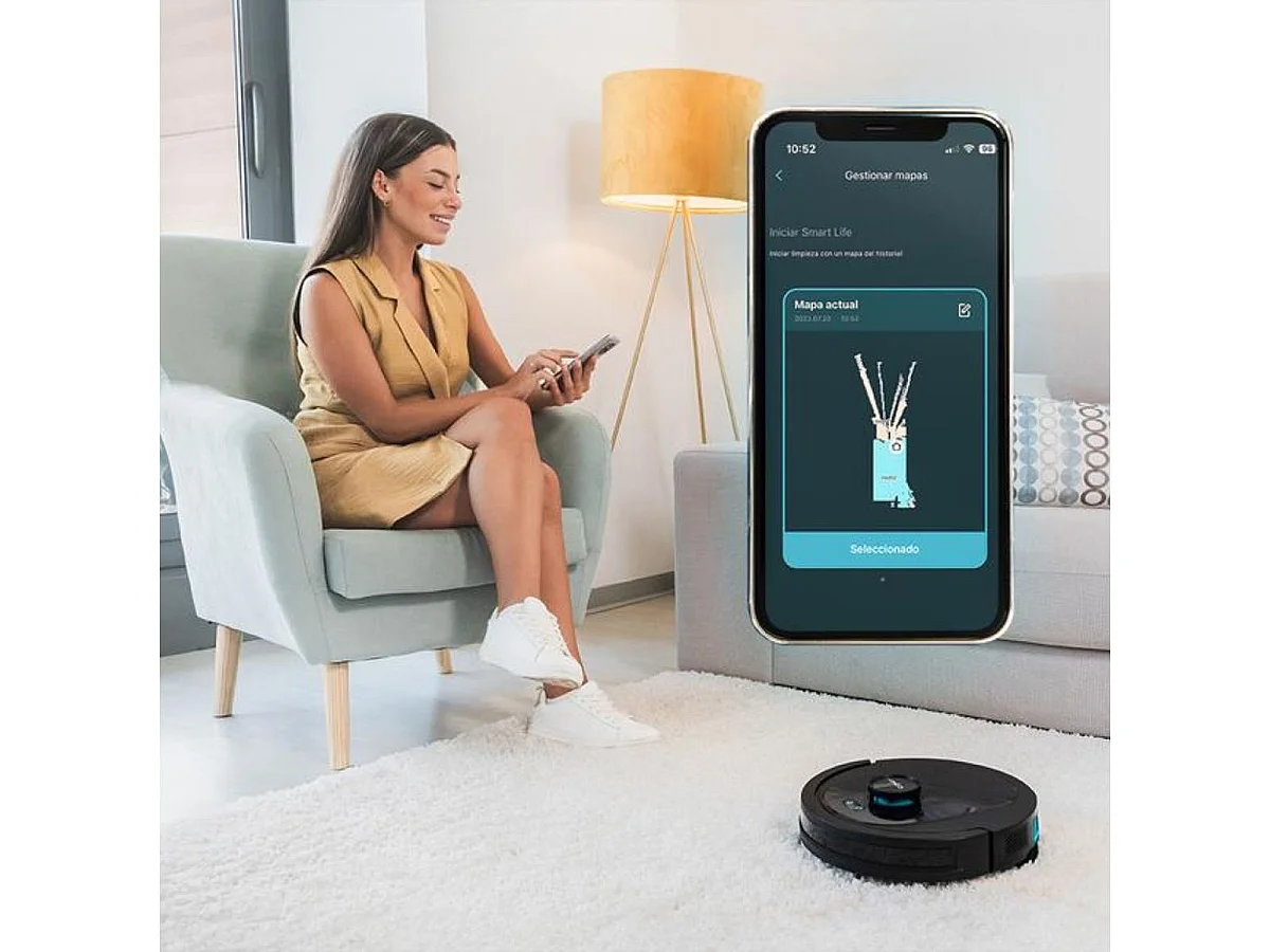 Robot aspirador Cecotec Conga 8490 Ultimate Ultra Power 7000Pa + base de carga negro