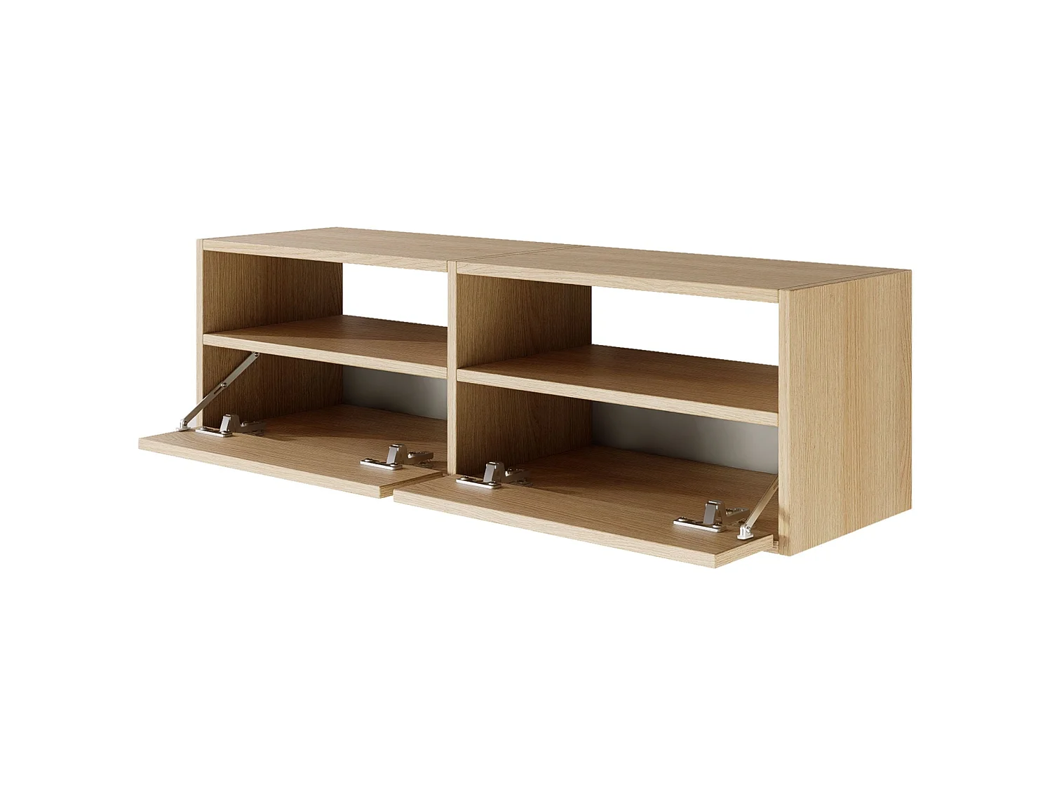 Mobile TV con 2 ante e ripiani – effetto rovere – 100 cm – FRAMME