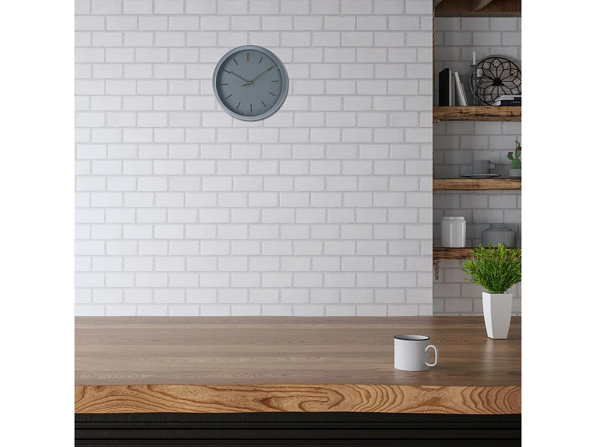 Reloj de pared Sintra diseño redondo gris Ø30 cm