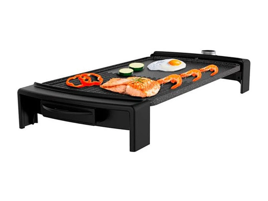 Plancha de asar eléctrica Cecotec Tasty&Grill 2500 RockWater MixGrill 2150W negro