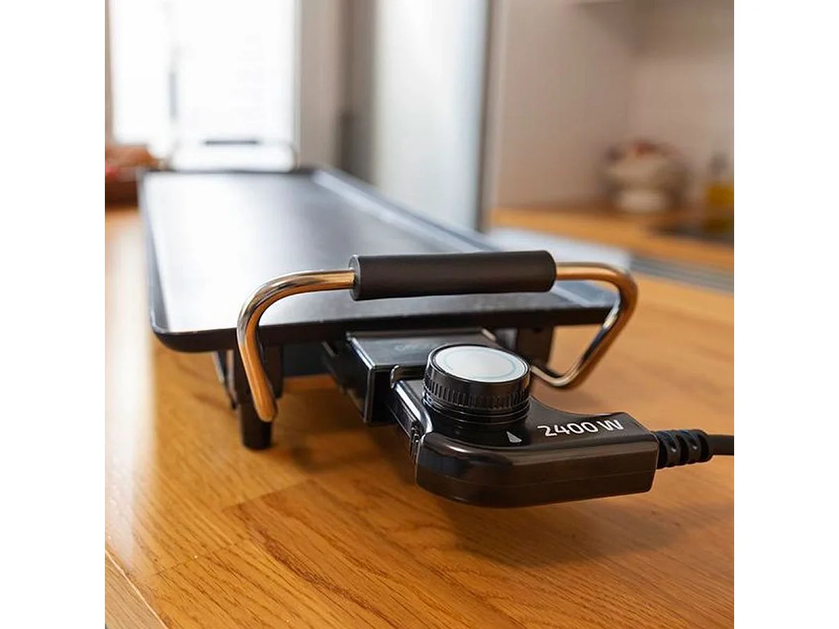 Plancha de asar eléctrica Cecotec Tasty&Grill 3000 RockWater XL 2400W negro